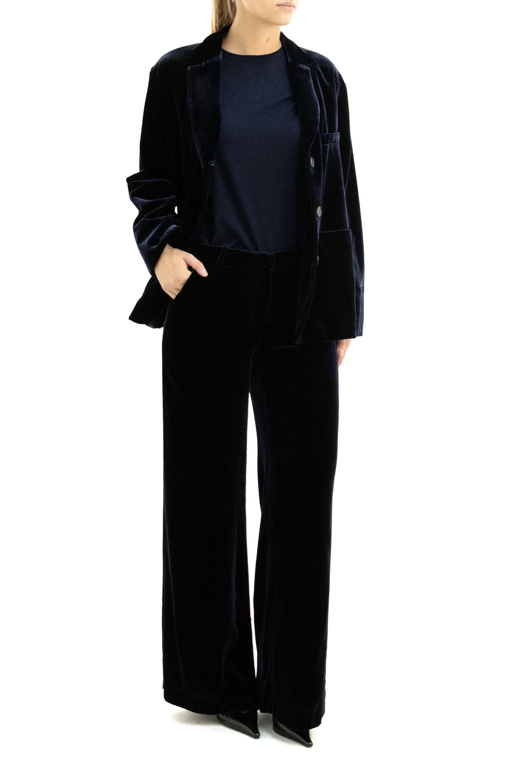 Giacca in velluto di colore blu<BR/> KB0708T5011 790 KILTIE