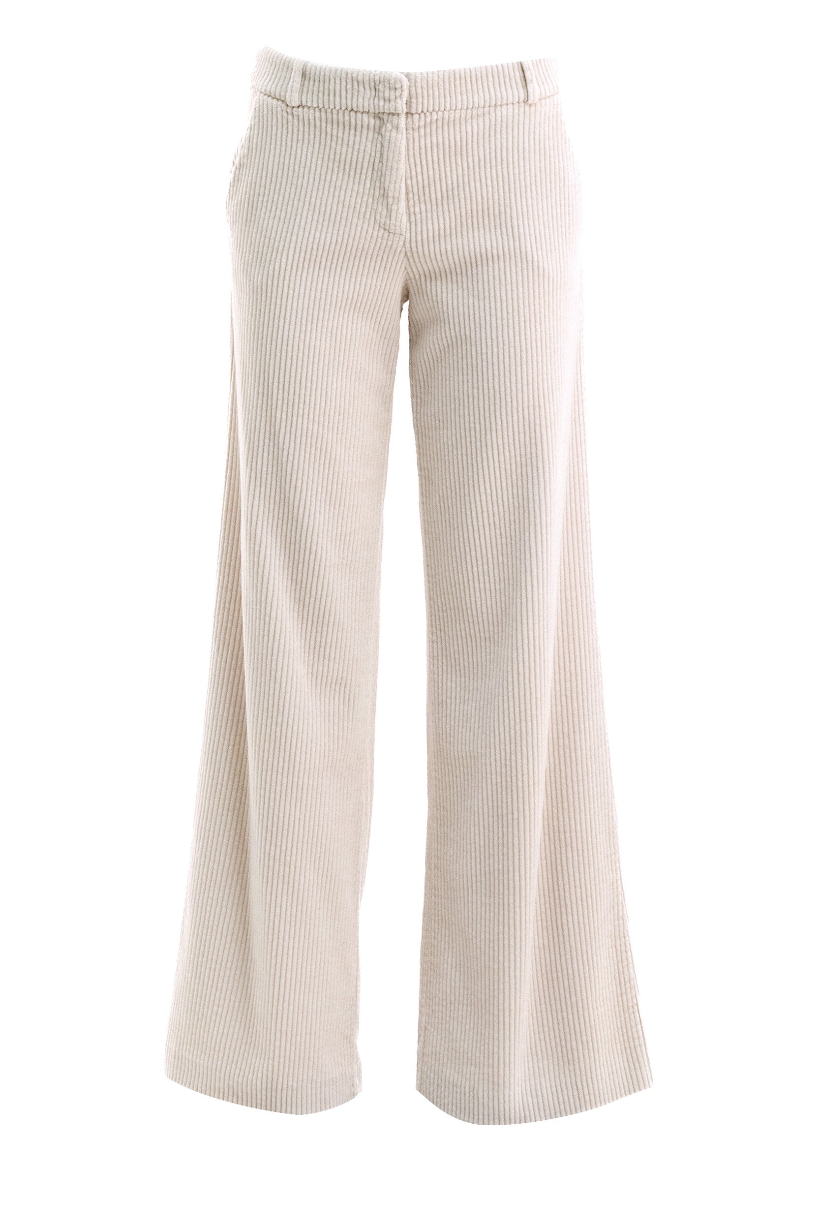 Pantaloni in velluto a coste di colore beige chiaro<BR/> KP2821T4824 137 KILTIE