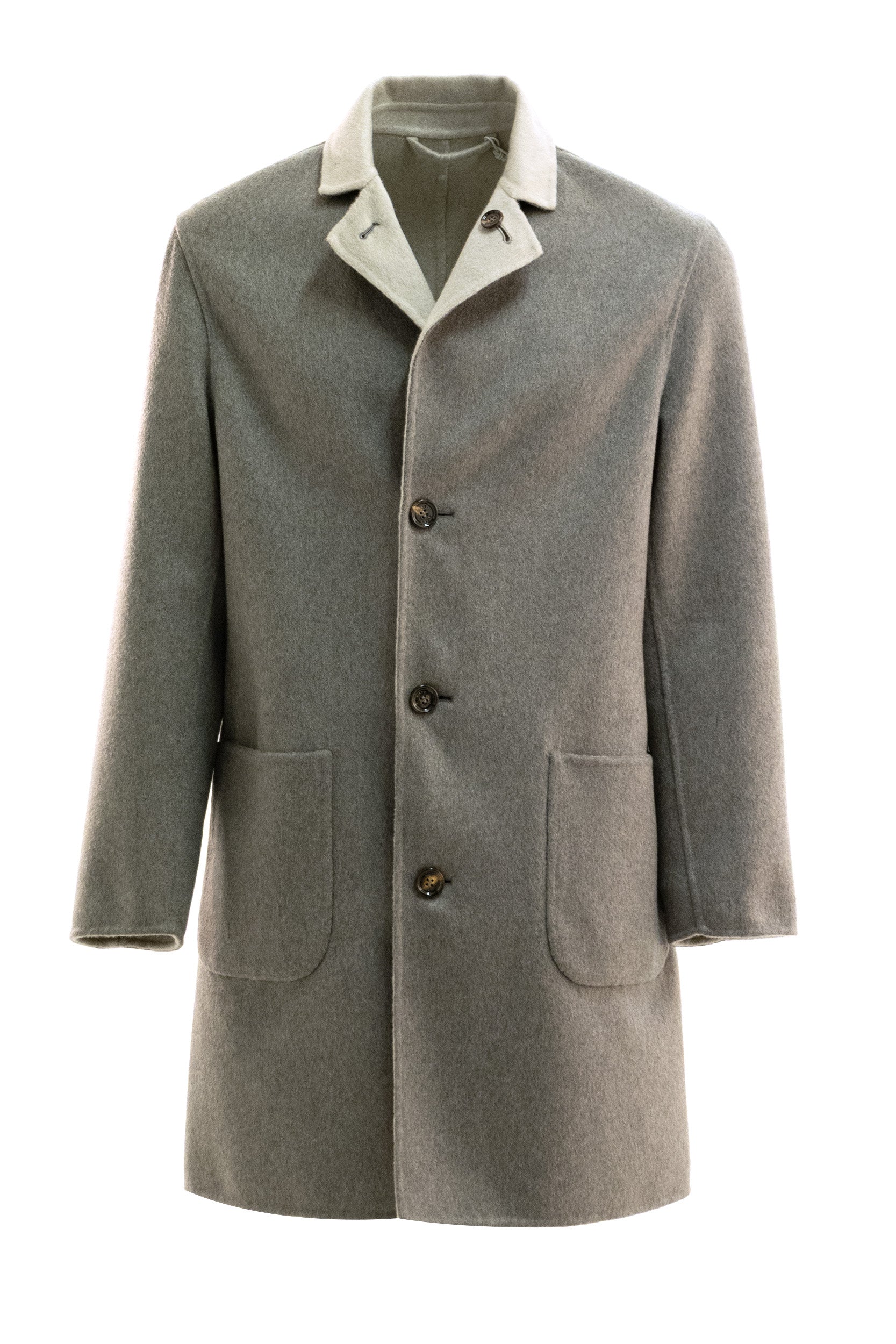 Cappotto reversibile Parana in cashmere color tortora<BR/> WPARANA W801800 200 KIred