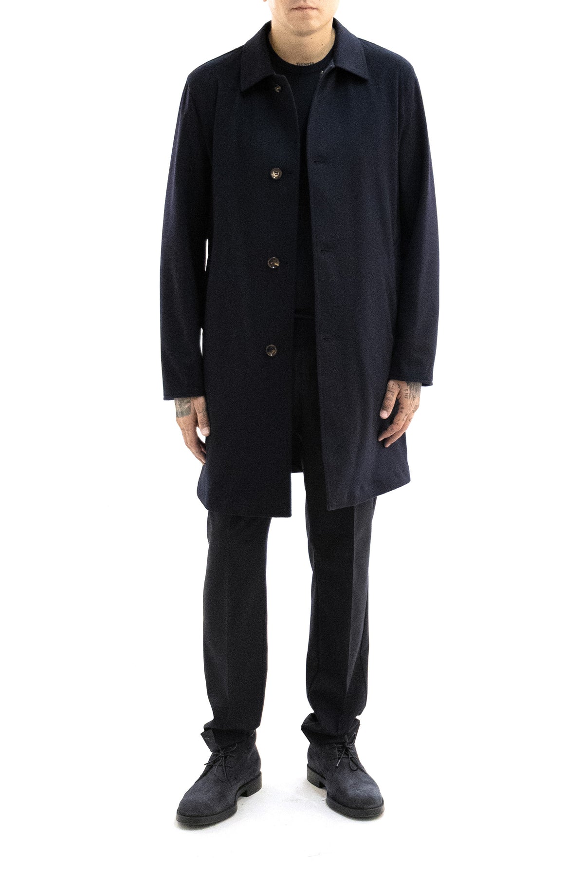 KIred Cappotto reversibile Peak in cashmere color blu, vista 2