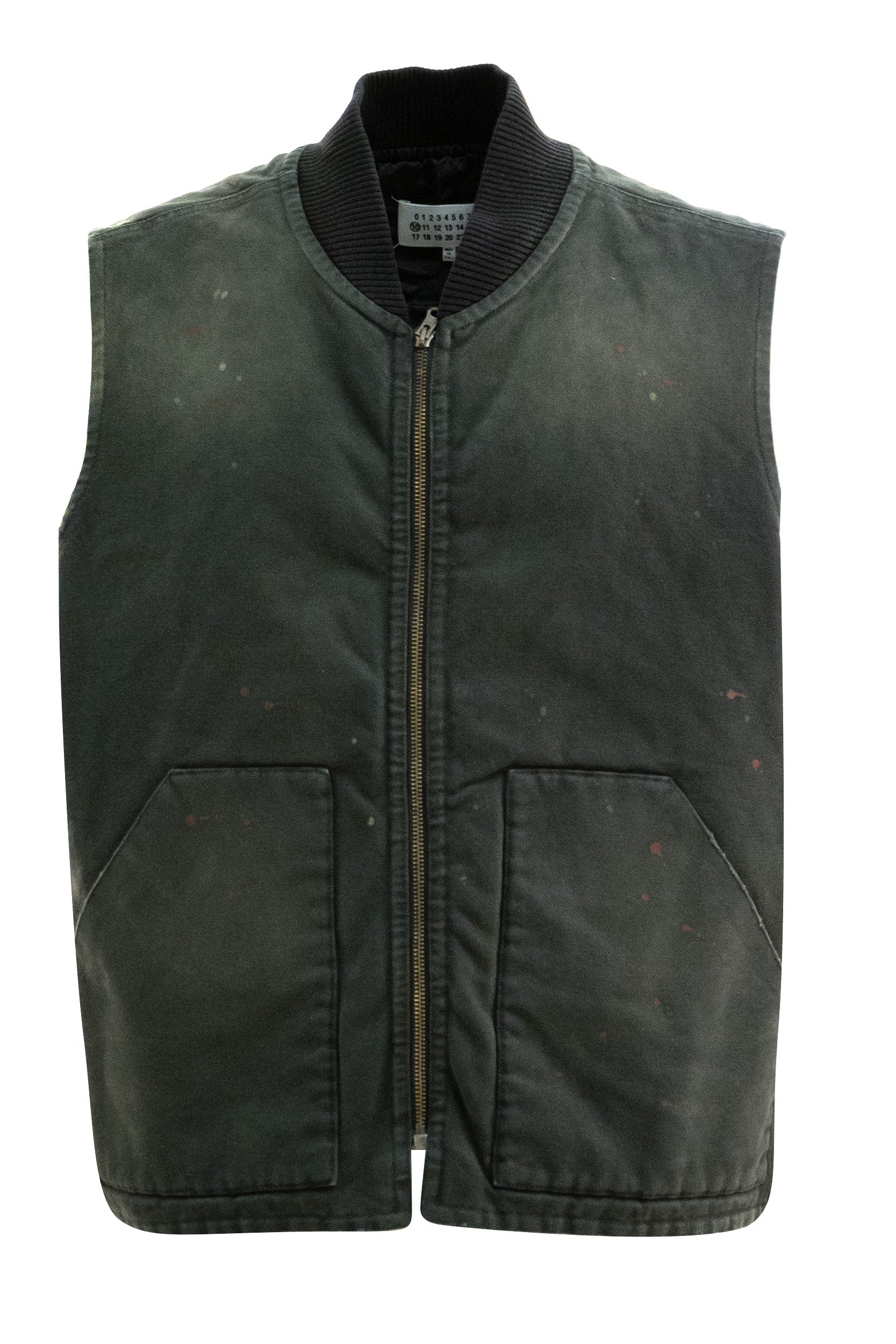 Gilet in denim di colore nero sbiadito<BR/> S50FB0122 M35926 961 MAISON MARGIELA
