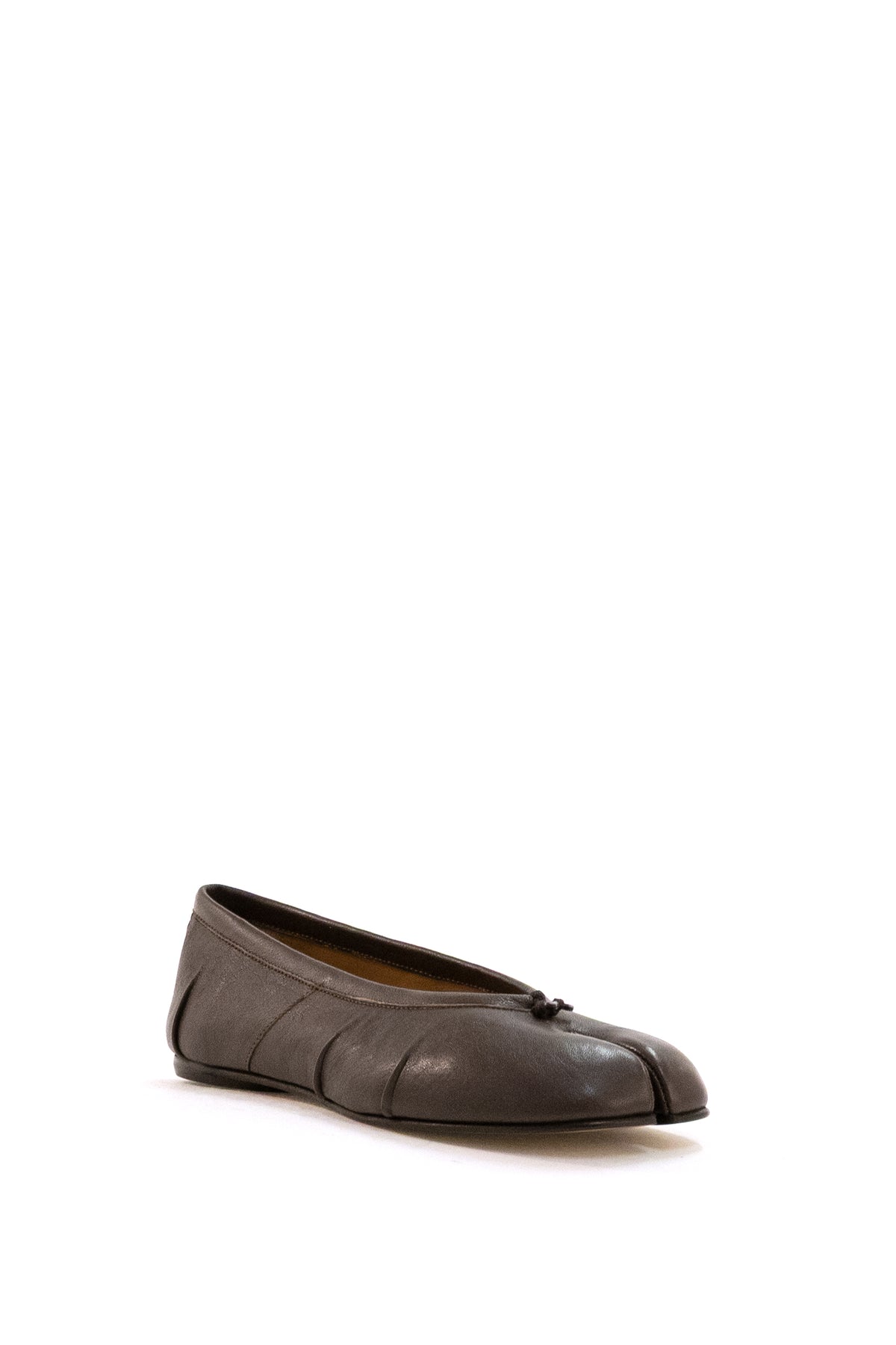 MAISON MARGIELA Brown nappa leather Tabi ballet flats, view 2