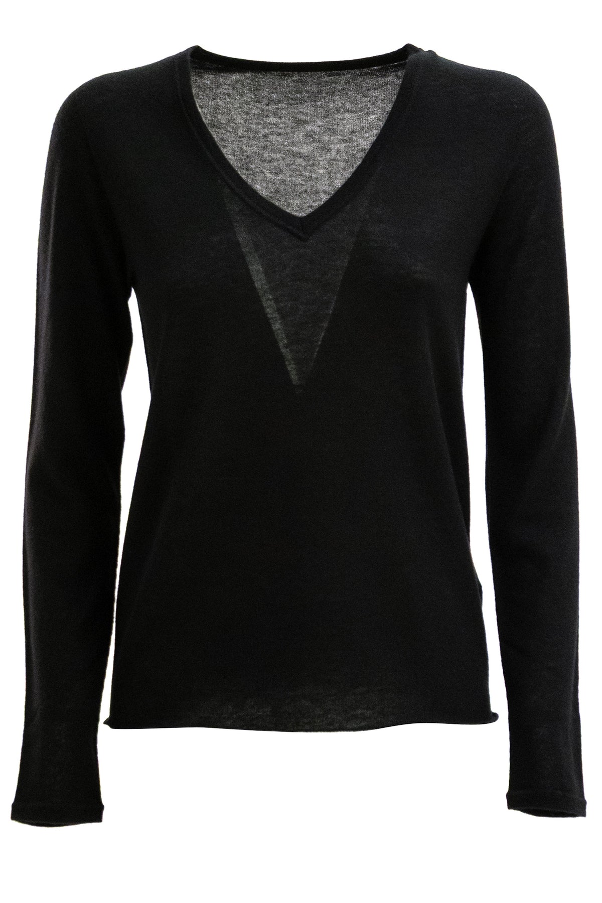 MAJESTIC Pullover in Cashmere, Nero