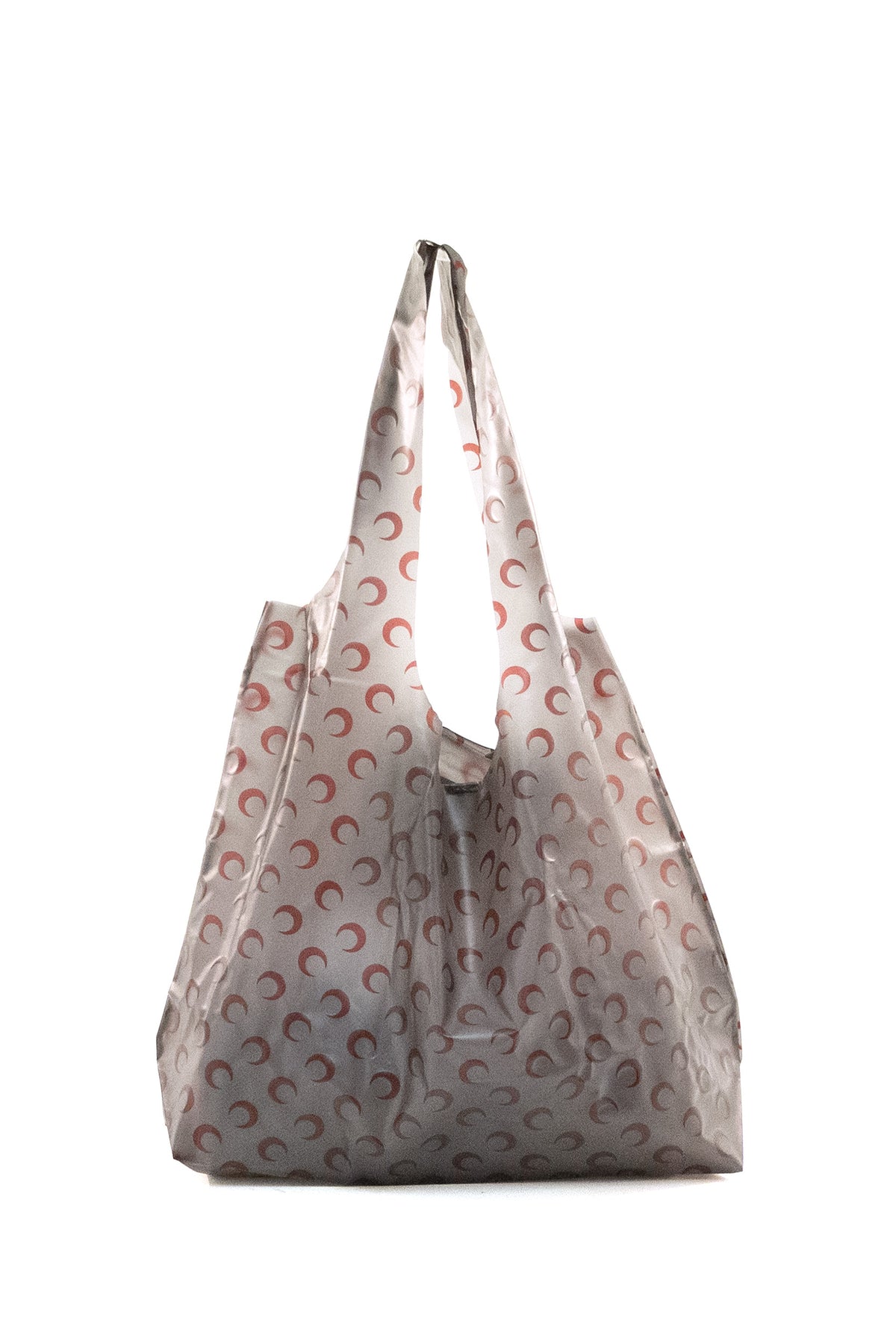 MARINE SERRE Borsa shoppin Moon di colore nero e rosso, Nero/rosso