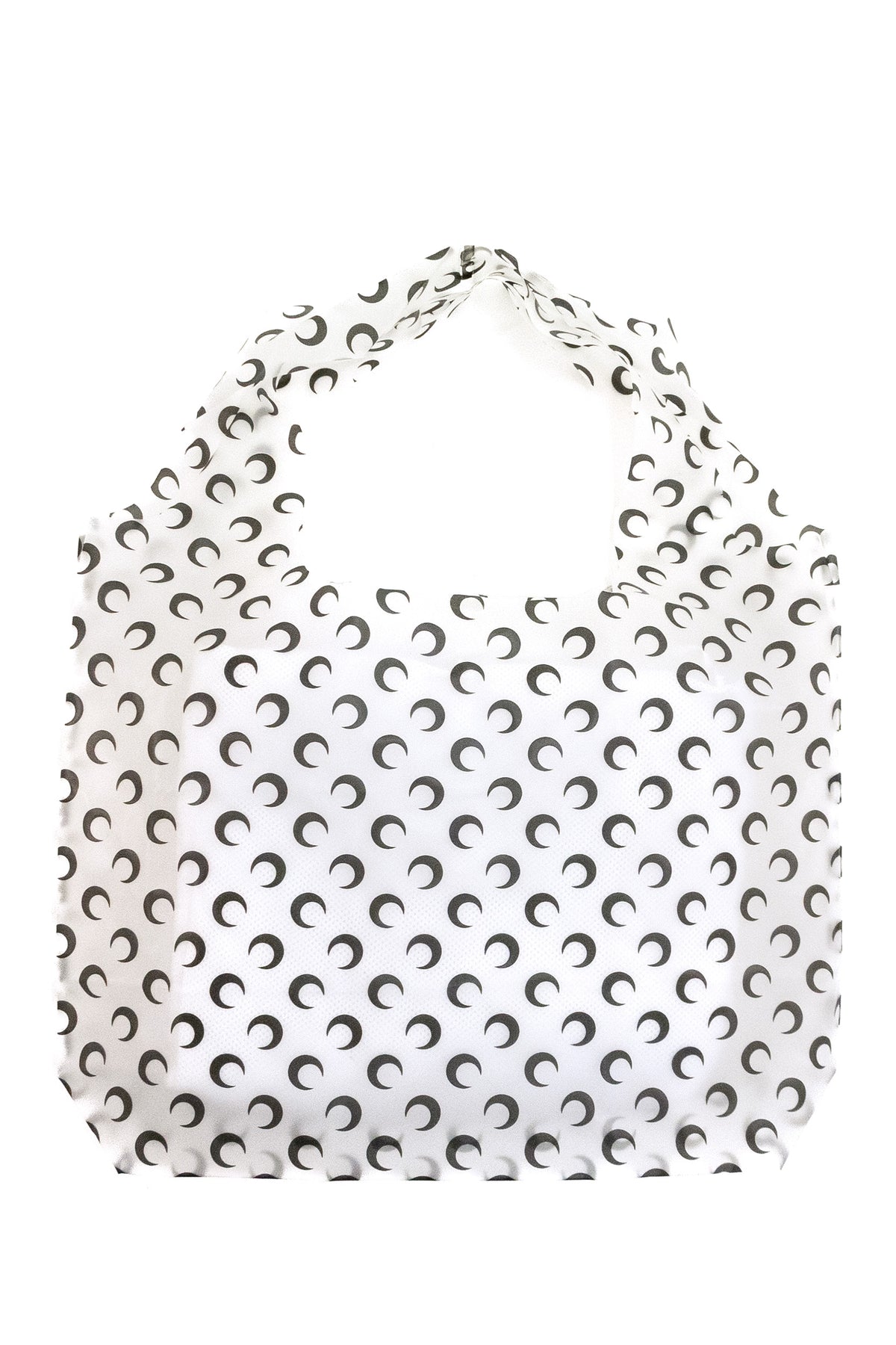 MARINE SERRE Borsa shoppin Moon di colore bianco e nero, Bianco/nero, vista 2