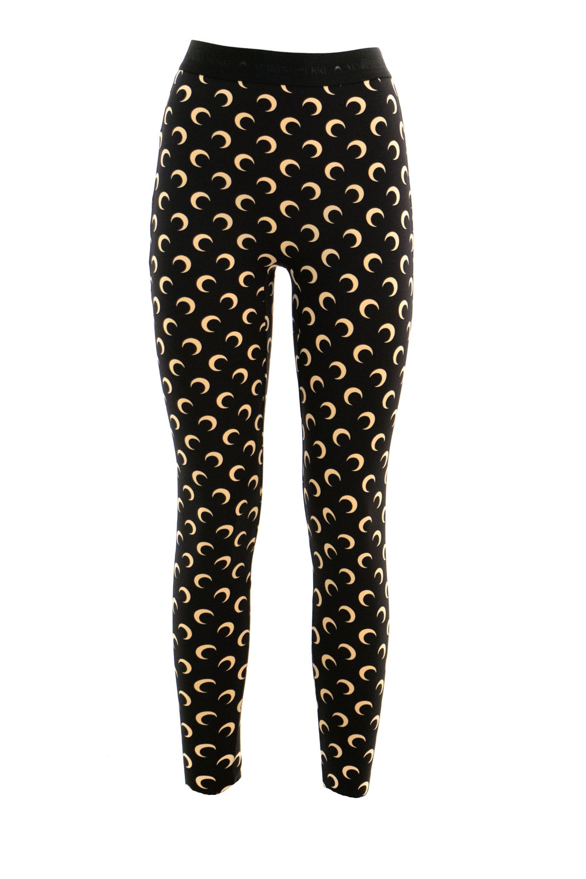 MARINE SERRE Leggings in jersey stretch color nero
