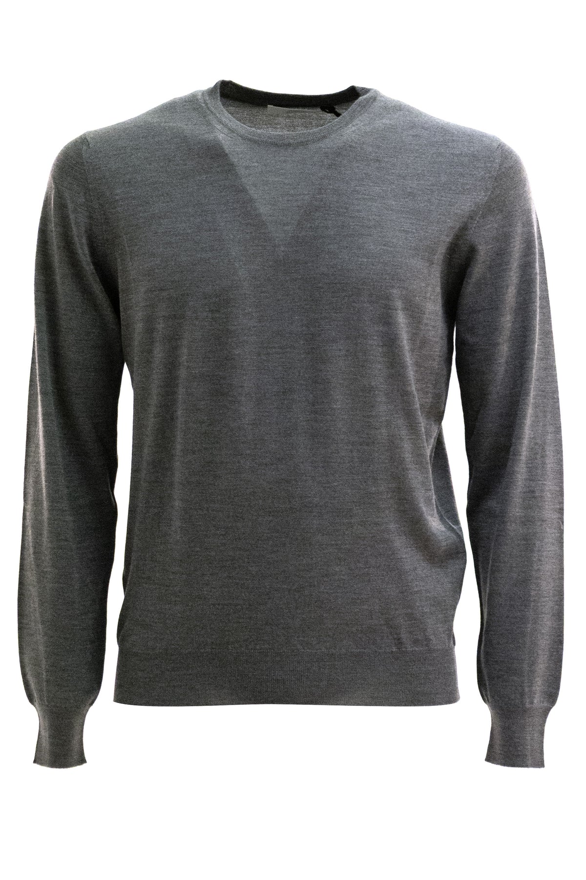 MAUREL Pullover Girocollo in Lana, Grigio