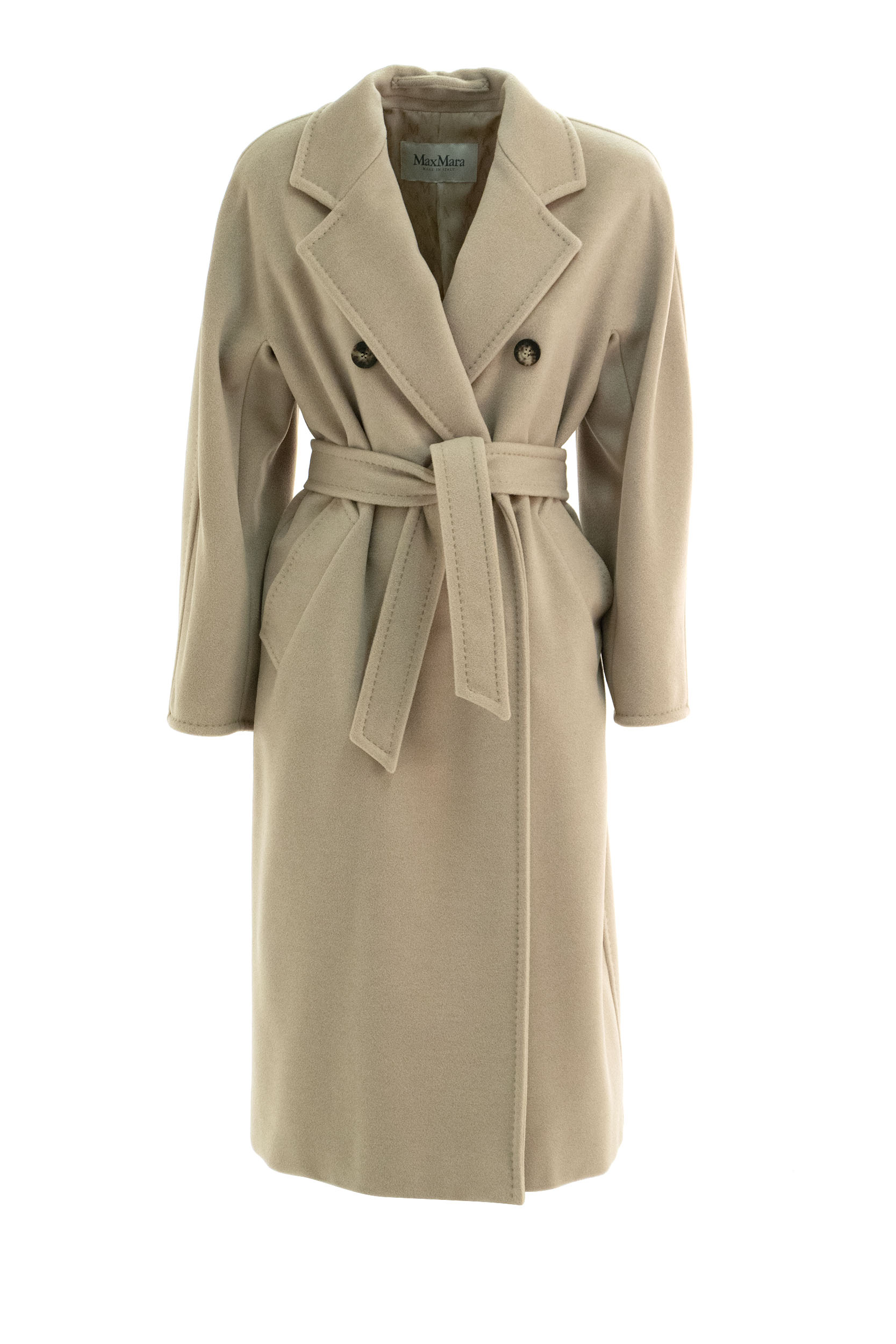 Cappotto doppiopetto in lana e cashmere color beige MADAME 032 MAX MARA