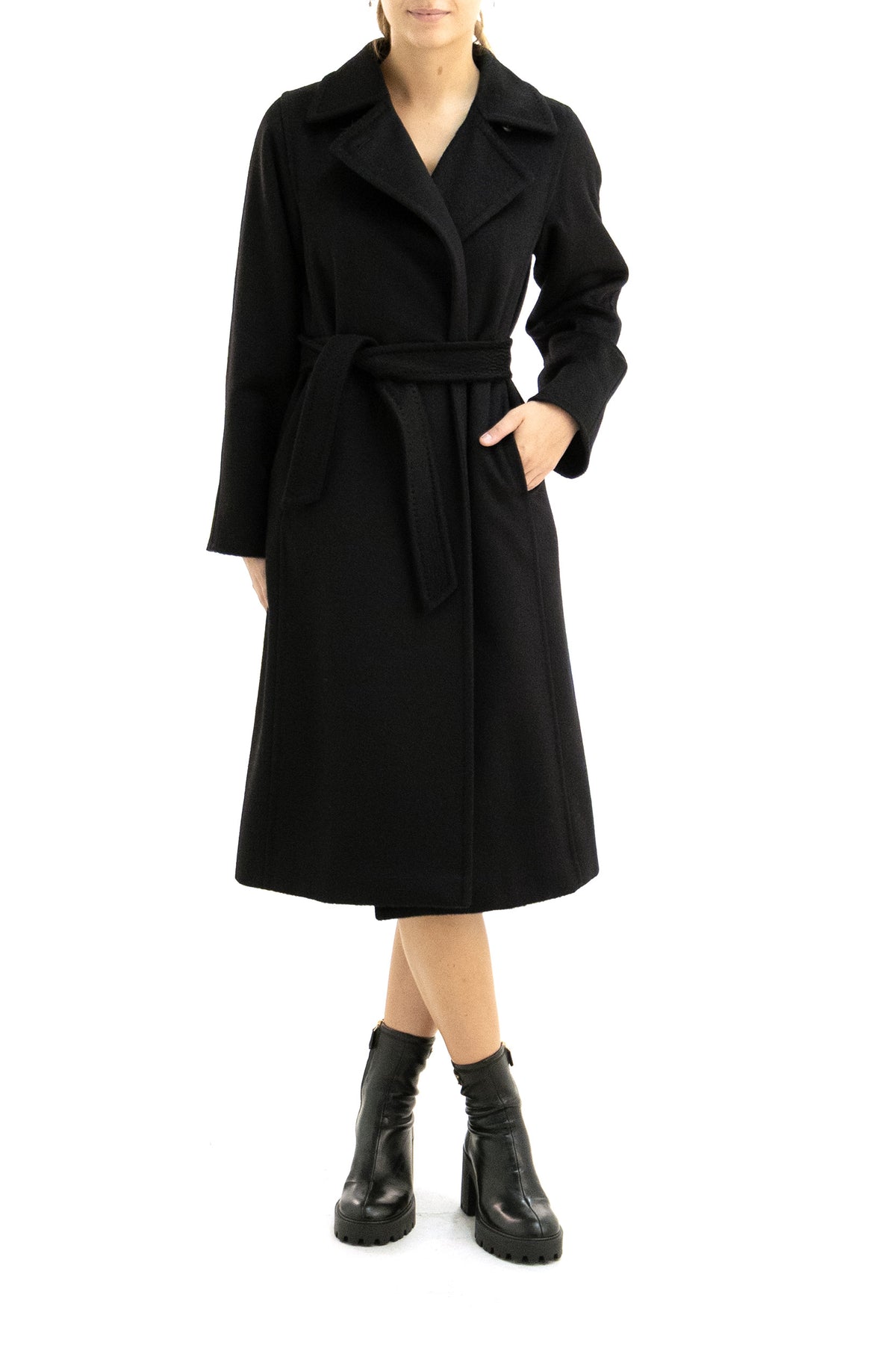 MAX MARA Cappotto Manuela colore nero, vista 2