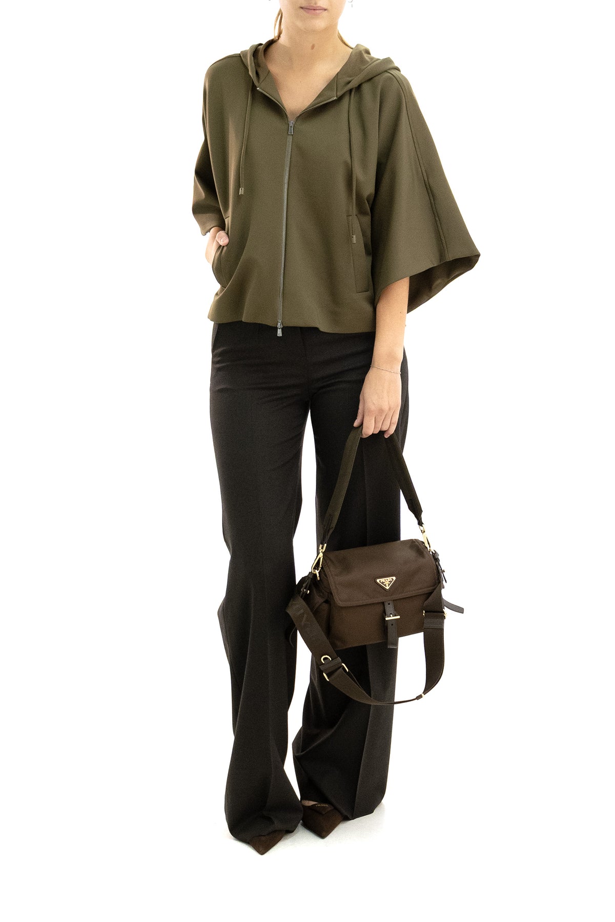 MAX MARA Green jersey knit top, view 2
