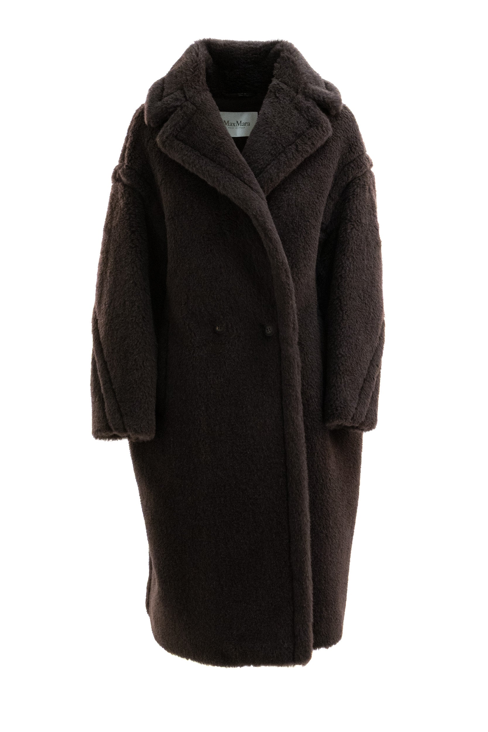 MAX MARA Cappotto Teddy in alpaca di colore marrone