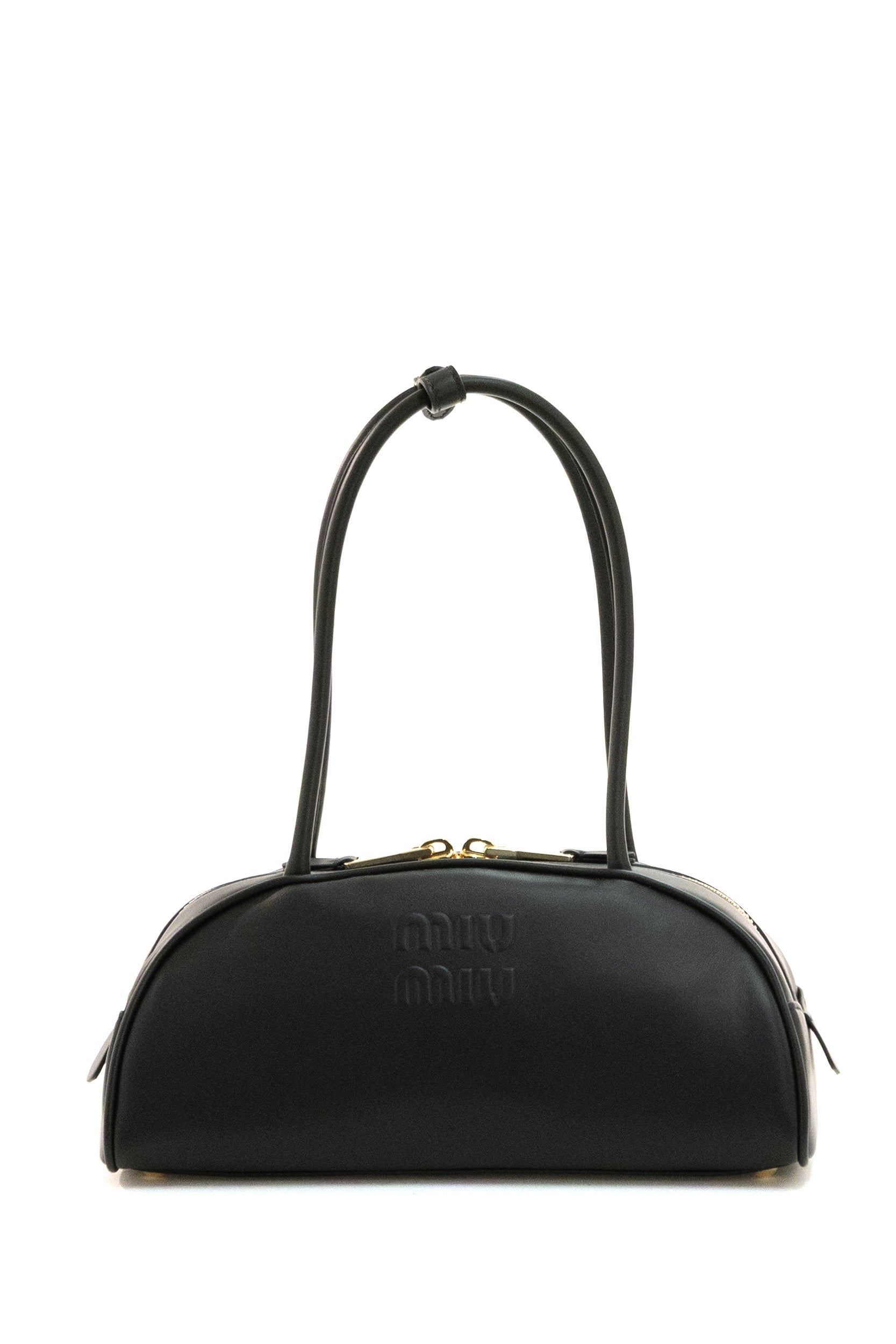 Borsa Beau in pelle di colore nero<BR/> 5BB193 2CRW F0002 MIU MIU