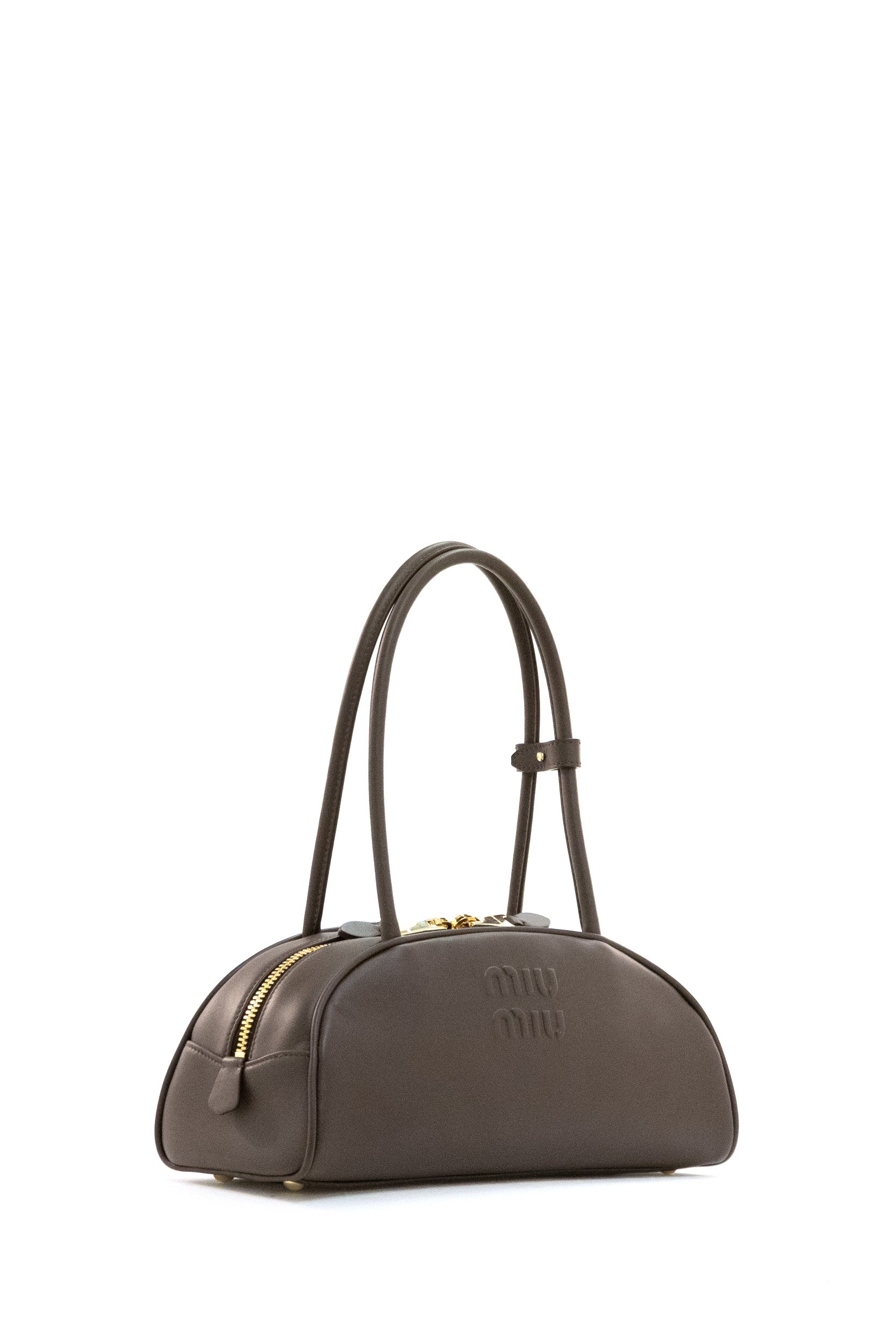 Borsa Beau in pelle di colore marrone<BR/> 5BB193 2CRW F0NBL MIU MIU