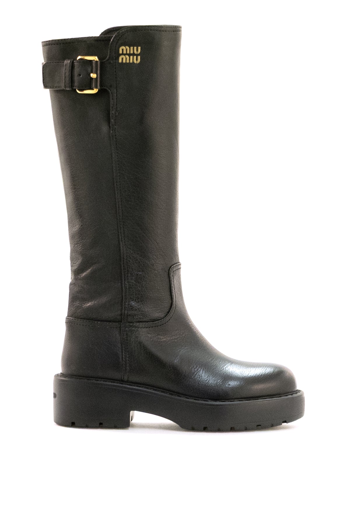 MIU MIU Black leather boots