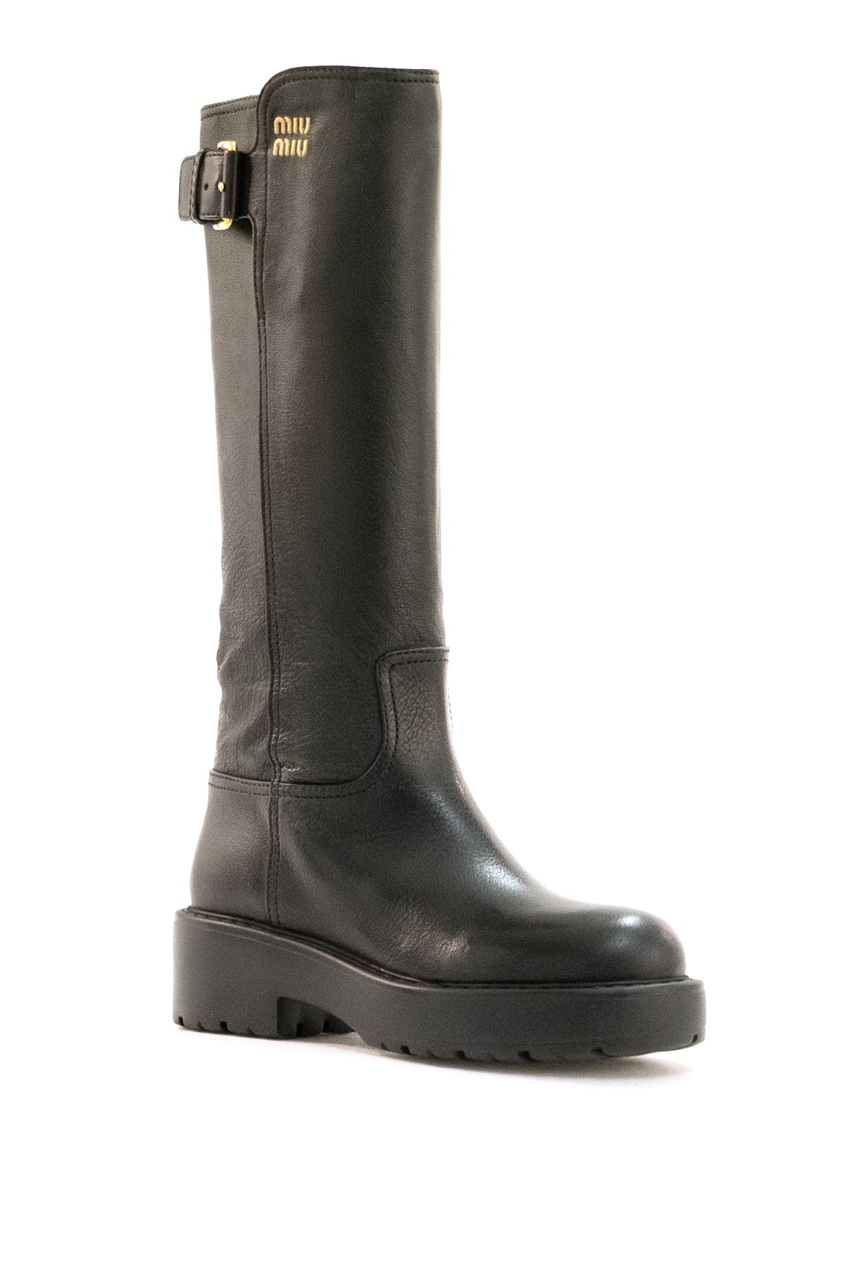 MIU MIU Black leather boots, view 2