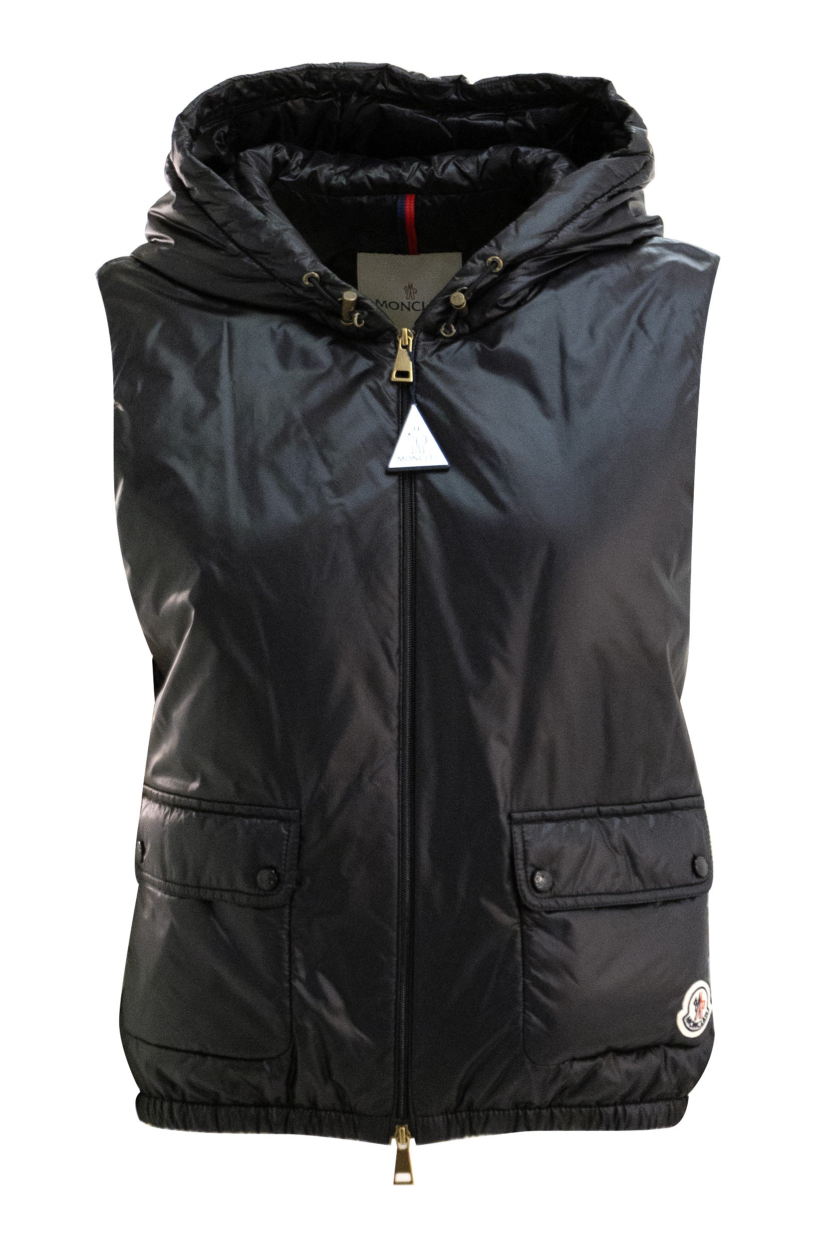 Gilet imbottito Lansette in longue saison di colore nero<BR/> 1A000-94 597YG 999 MONCLER