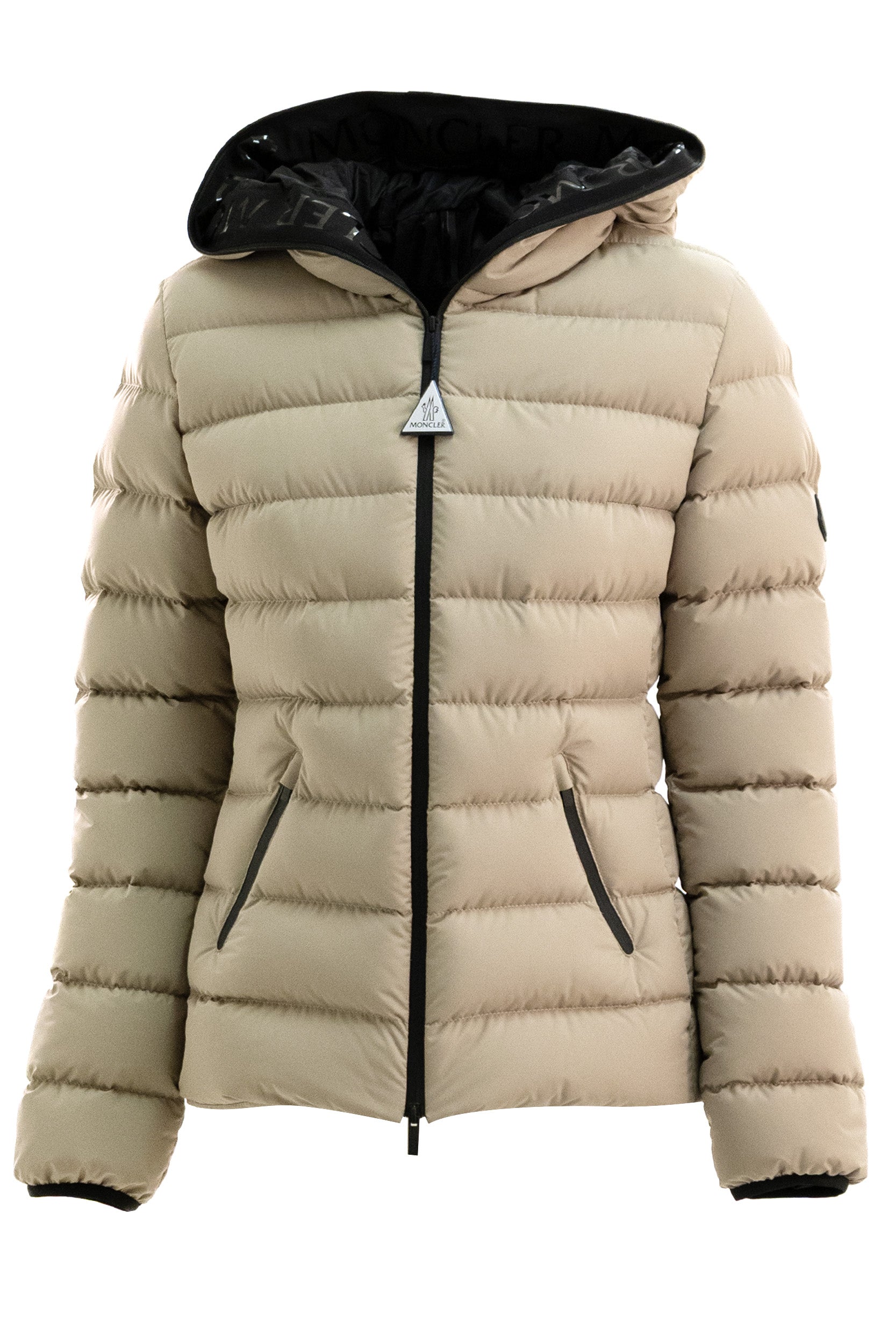 Piumino corto Herbes in nylon di colore beige<BR/> 1A001-46 599KJ 230 MONCLER