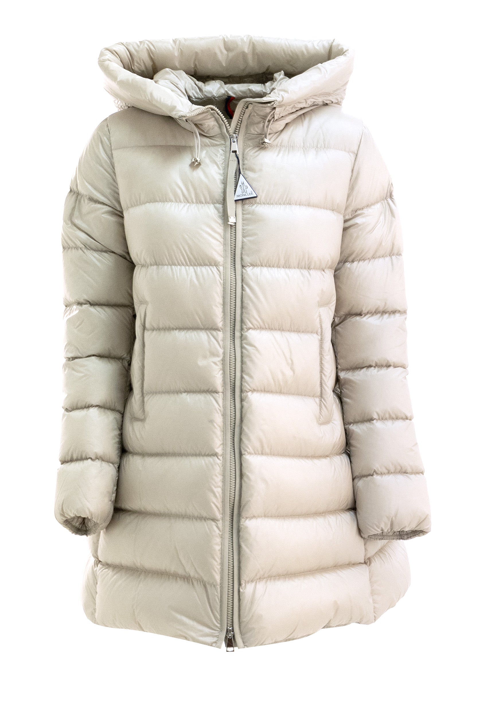 Piumino Suyenne in longue saison di colore beige<BR/> 1C000-11 597YG 268 MONCLER