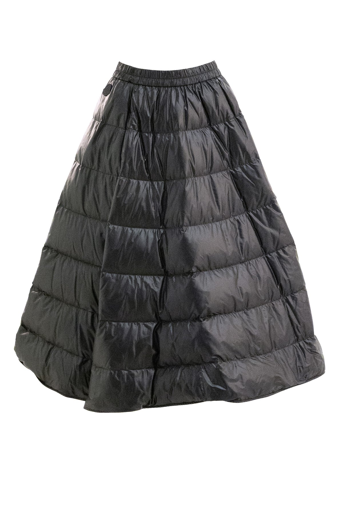 MONCLER Gonna midi in longue saison di colore nero