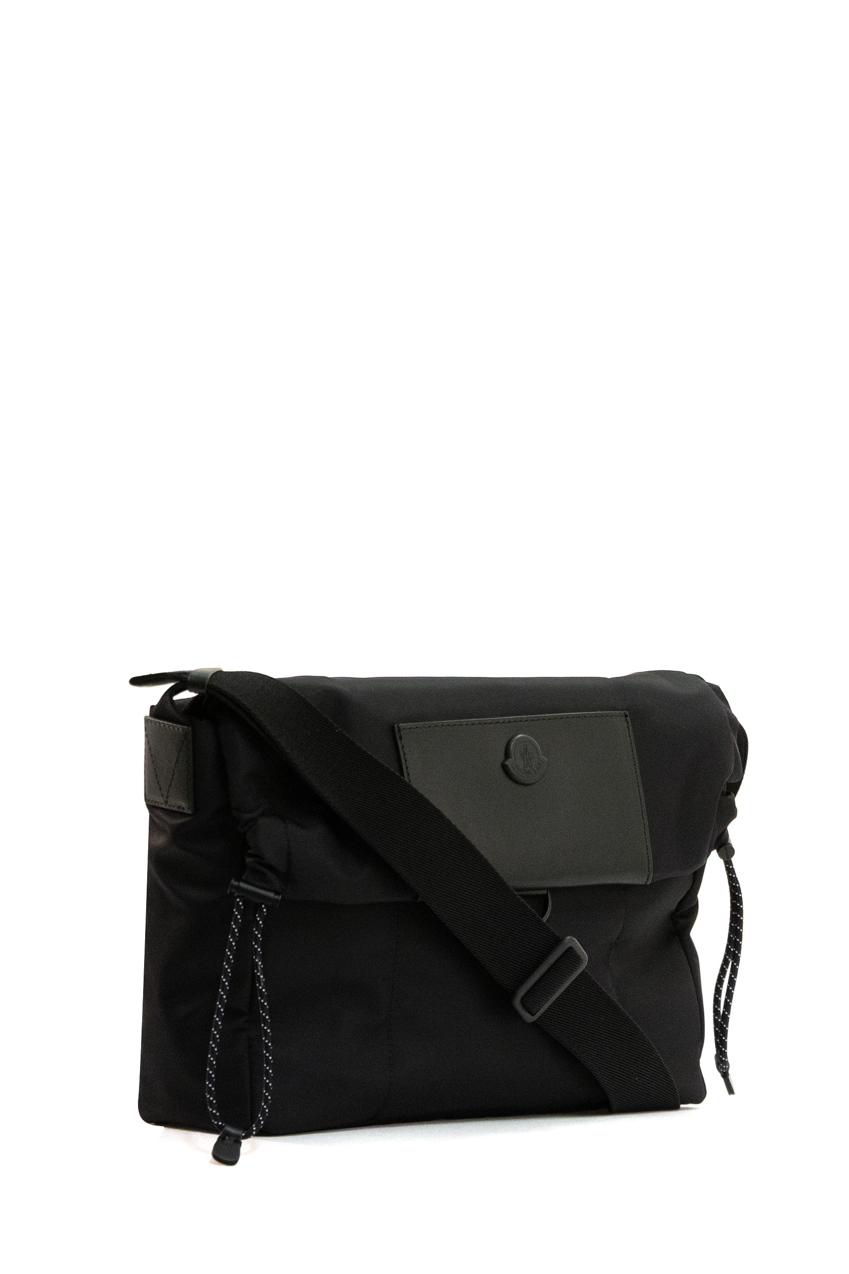 MONCLER Kenton messenger bag in black drill, view 2