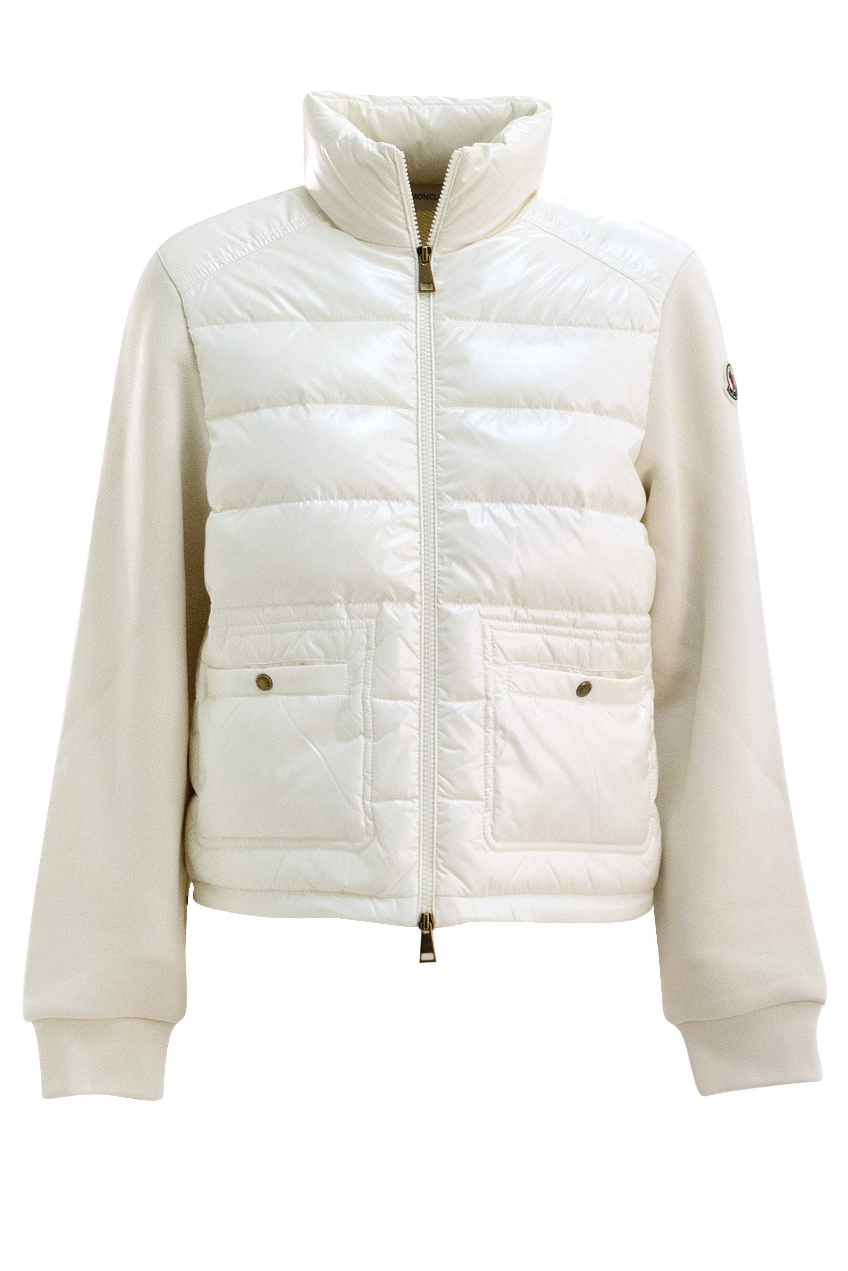 Cardigan in cotone imbottito di colore bianco<BR/> 8G000-17 89BG6 034 MONCLER