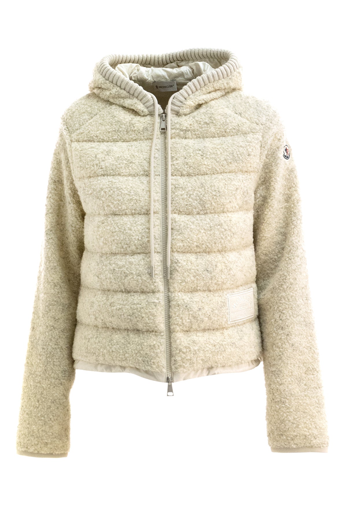 MONCLER Giacca effetto bouclè di colore beige