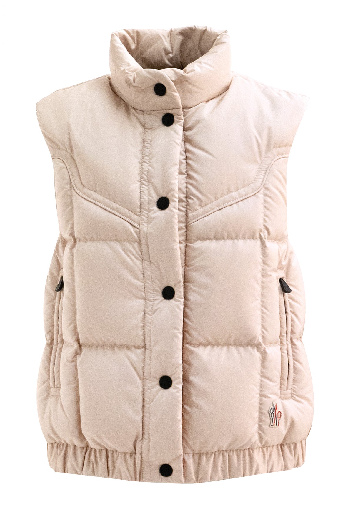 MONCLER GRENOBLE Gilet Doucy in poliestere color rosa cipria, Multi