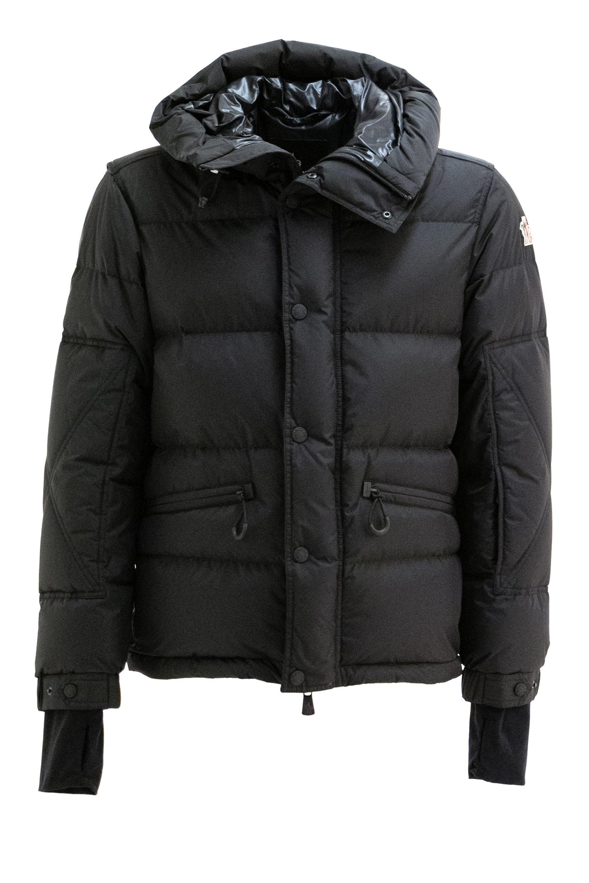 MONCLER GRENOBLE Piumino Kasanka in nylon tecnico nero, Black