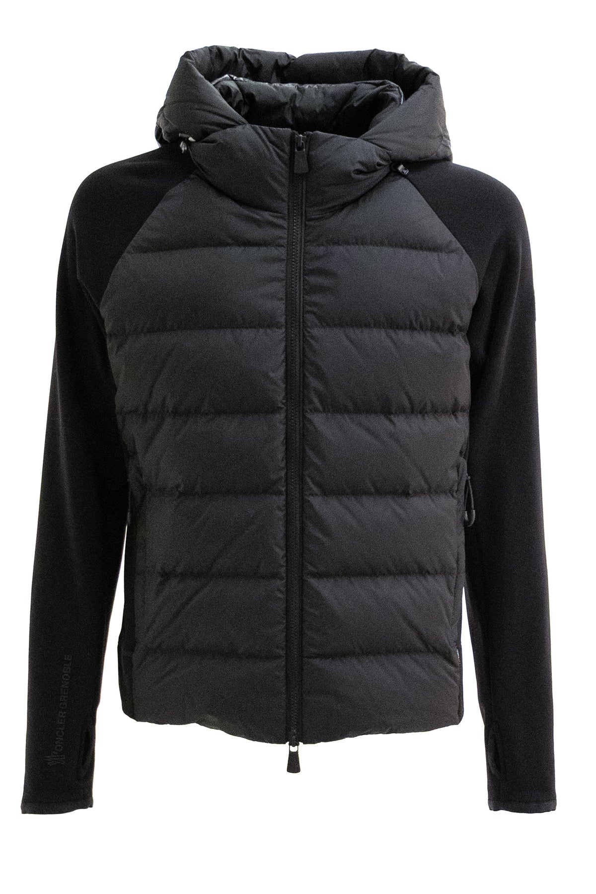 MONCLER GRENOBLE Felpa imbottita in Polartec di colore nero