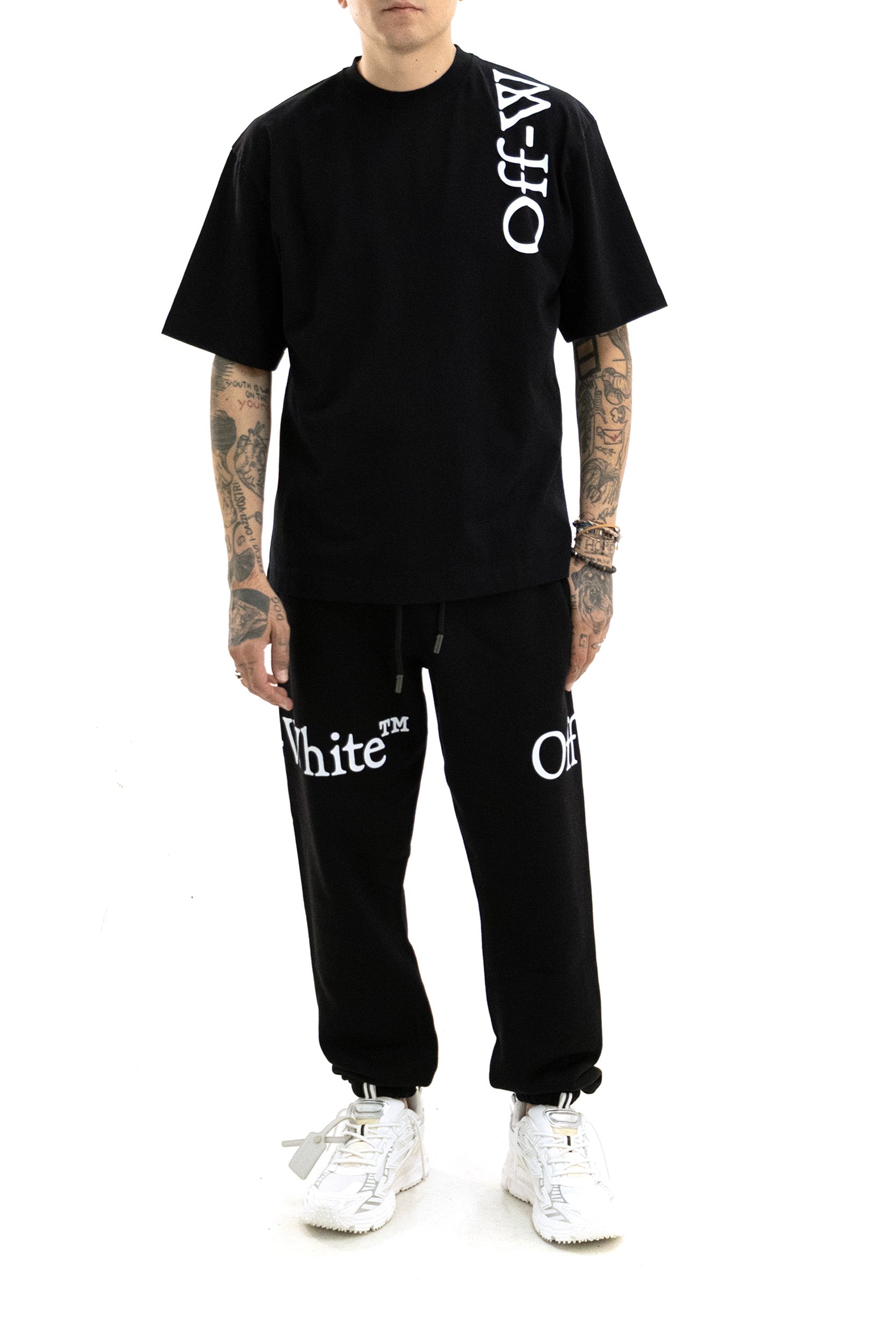 OFF WHITE Black cotton t-shirt, view 2
