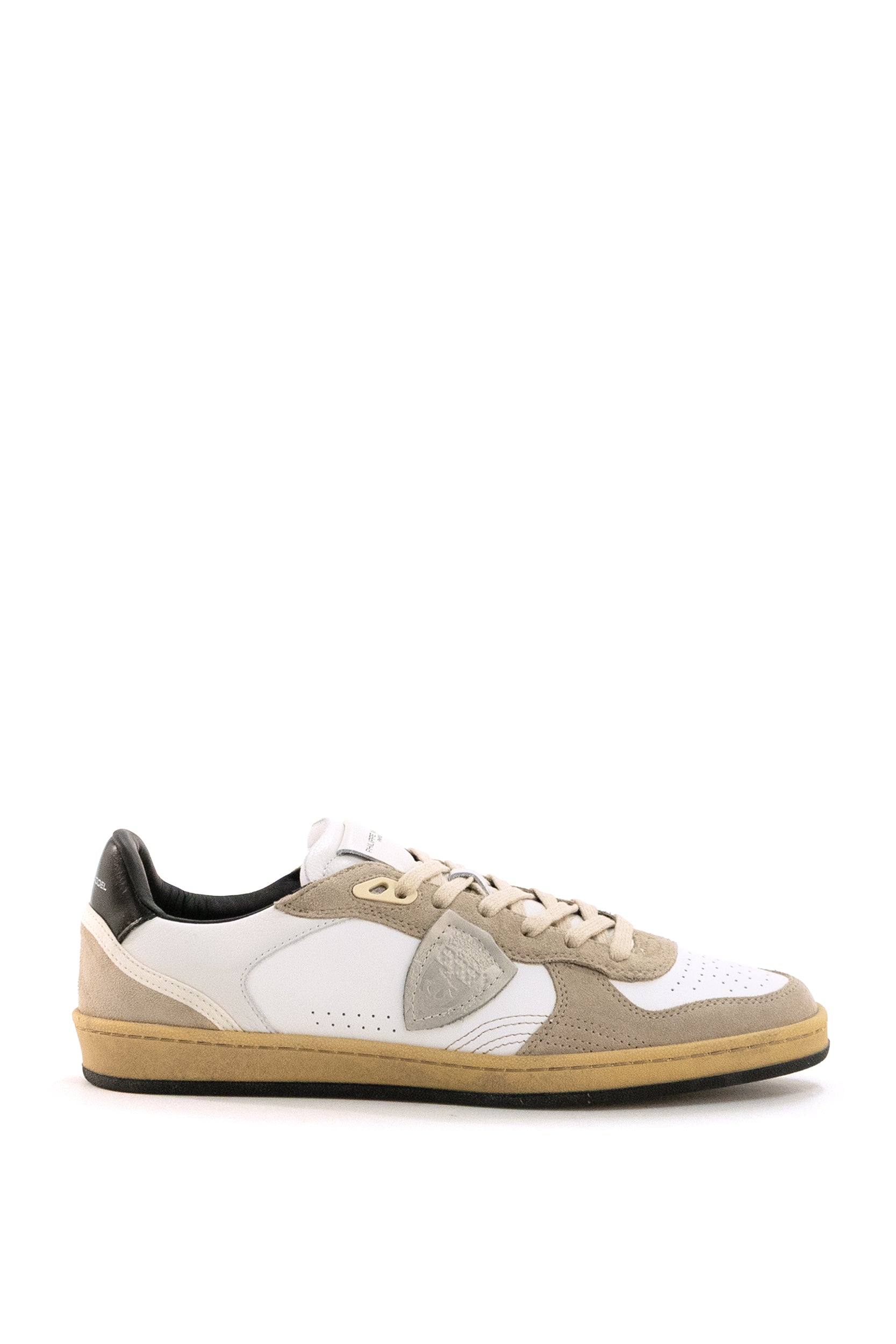 Sneakers Pgal in pelle di colore bianco e suede di colore beige<BR/> PGLU VD05 PHILIPPE MODEL