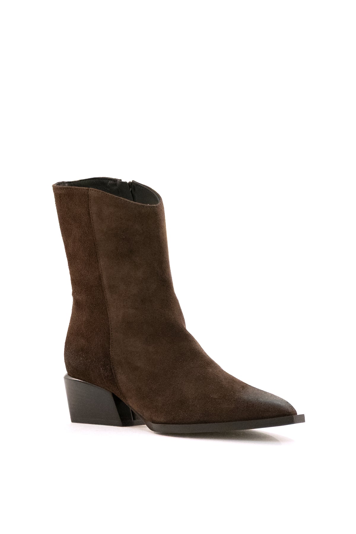POEVE Brown suede Vaile western boots, Marrone, view 2