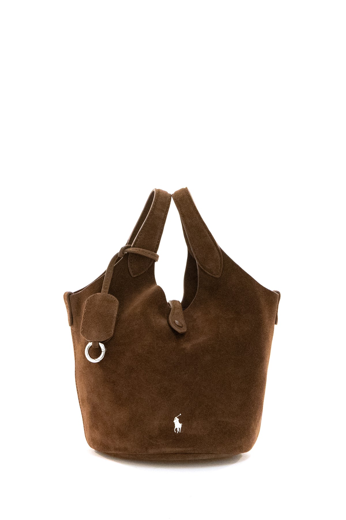POLO RALPH LAUREN Borsa Polo Play Small in suede color marrone
