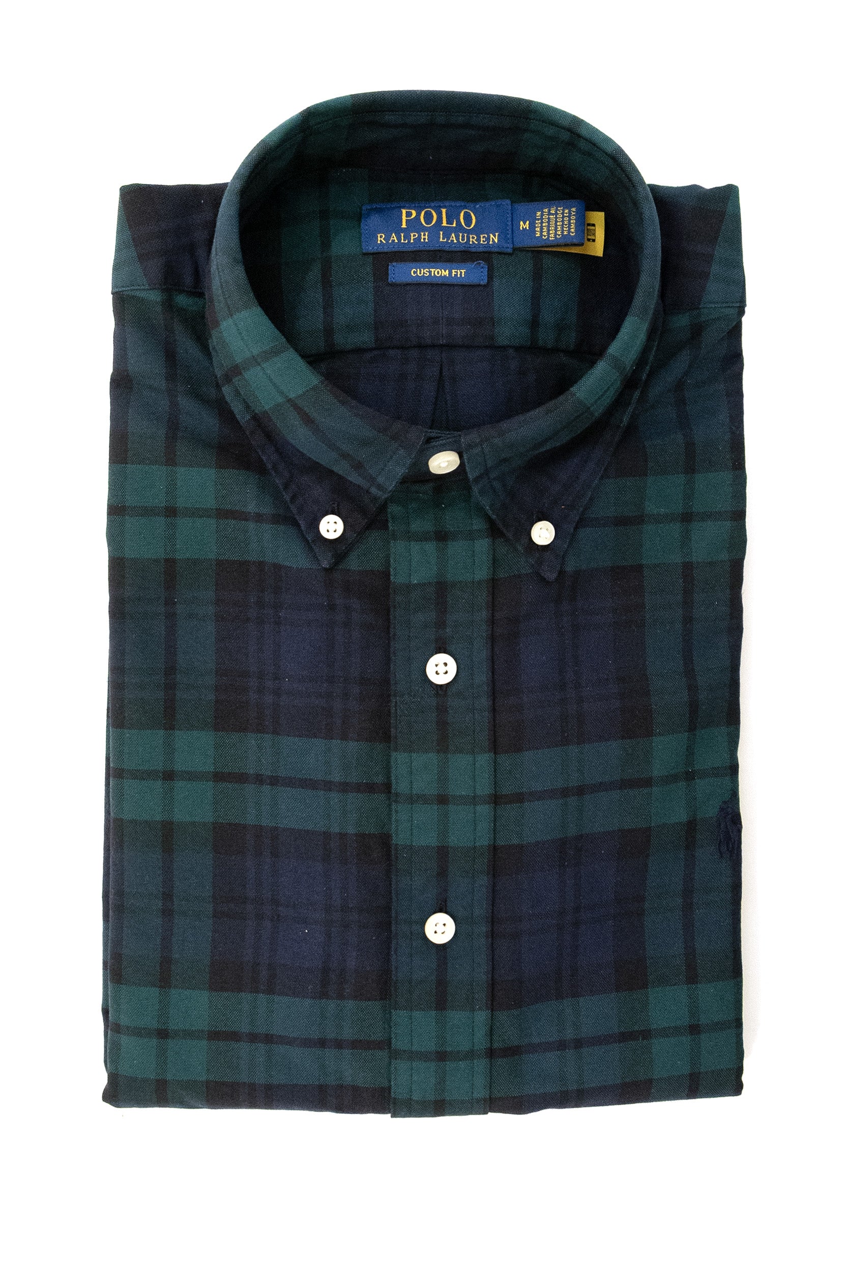 Camicia in tartan di colore blu e verde <BR/> 710922273501 NAVY/GREEN POLO RALPH LAUREN