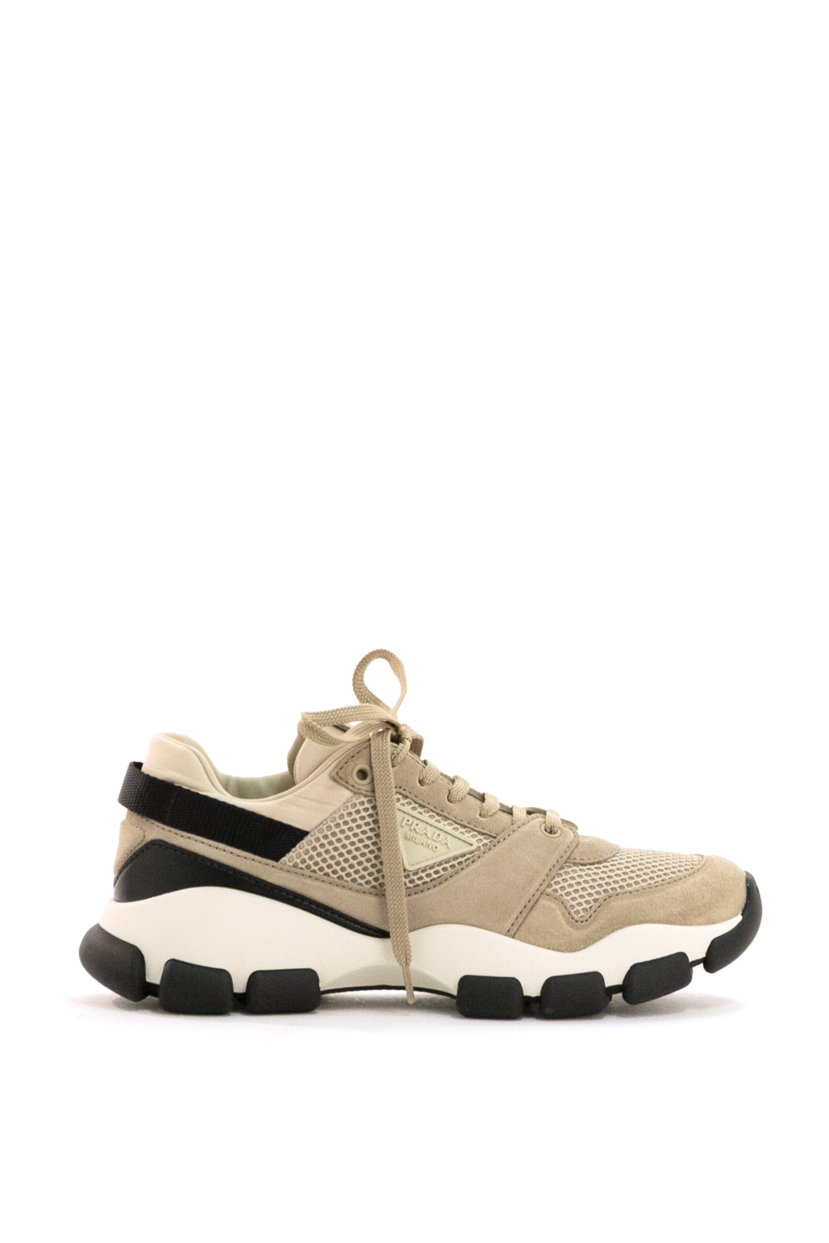 Sneakers in mesh di colore beige<BR/> 1E506O F 045 3KU1 F0F24 PRADA