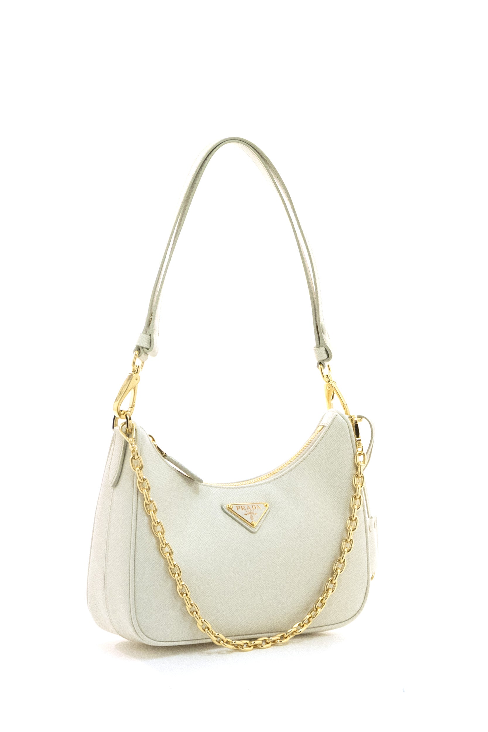 Borsa Re-Edition In Saffiano di colore bianco<BR/> 1BC204 V QOM NZV F0CHZ PRADA