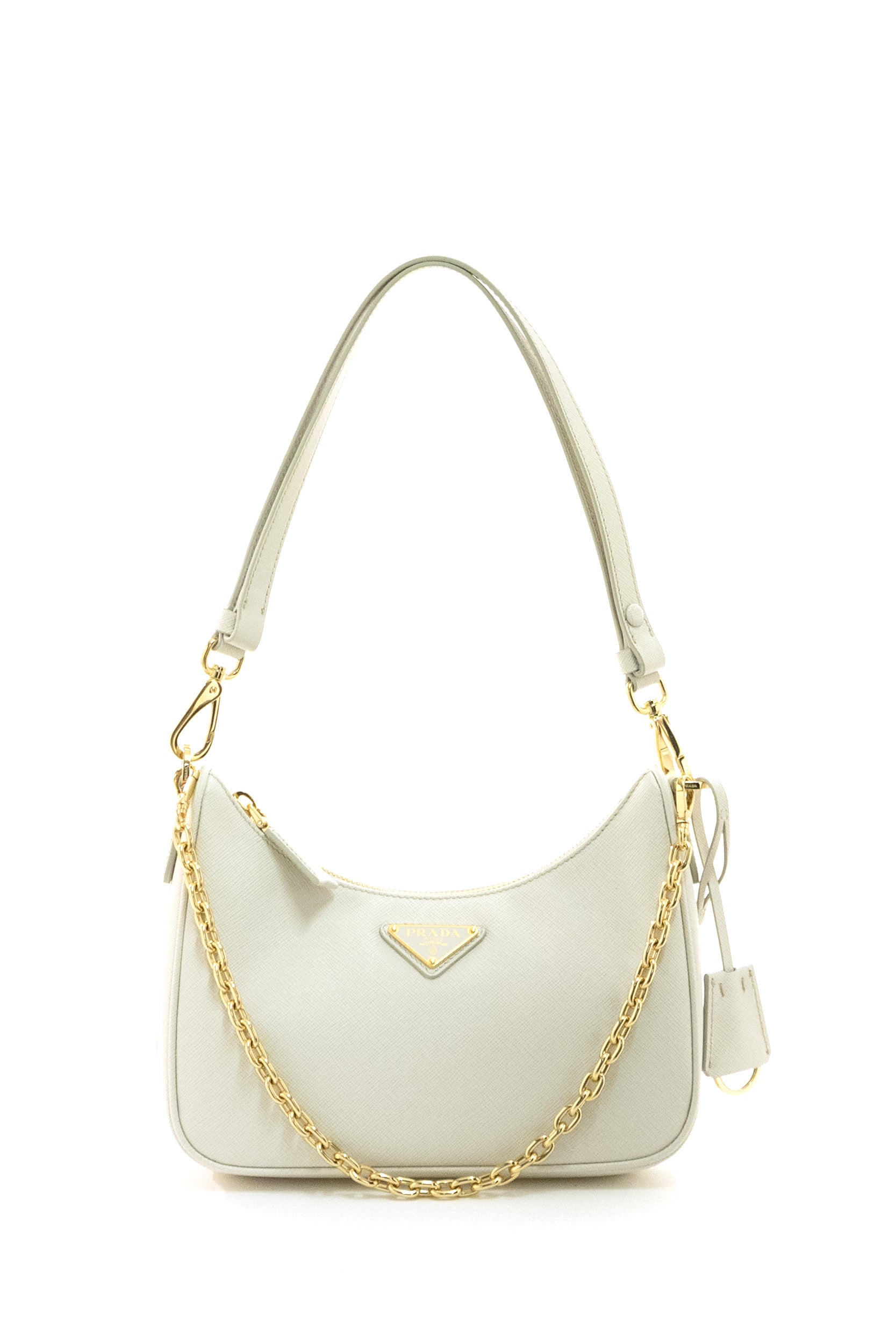 Borsa Re-Edition In Saffiano di colore bianco<BR/> 1BC204 V QOM NZV F0CHZ PRADA