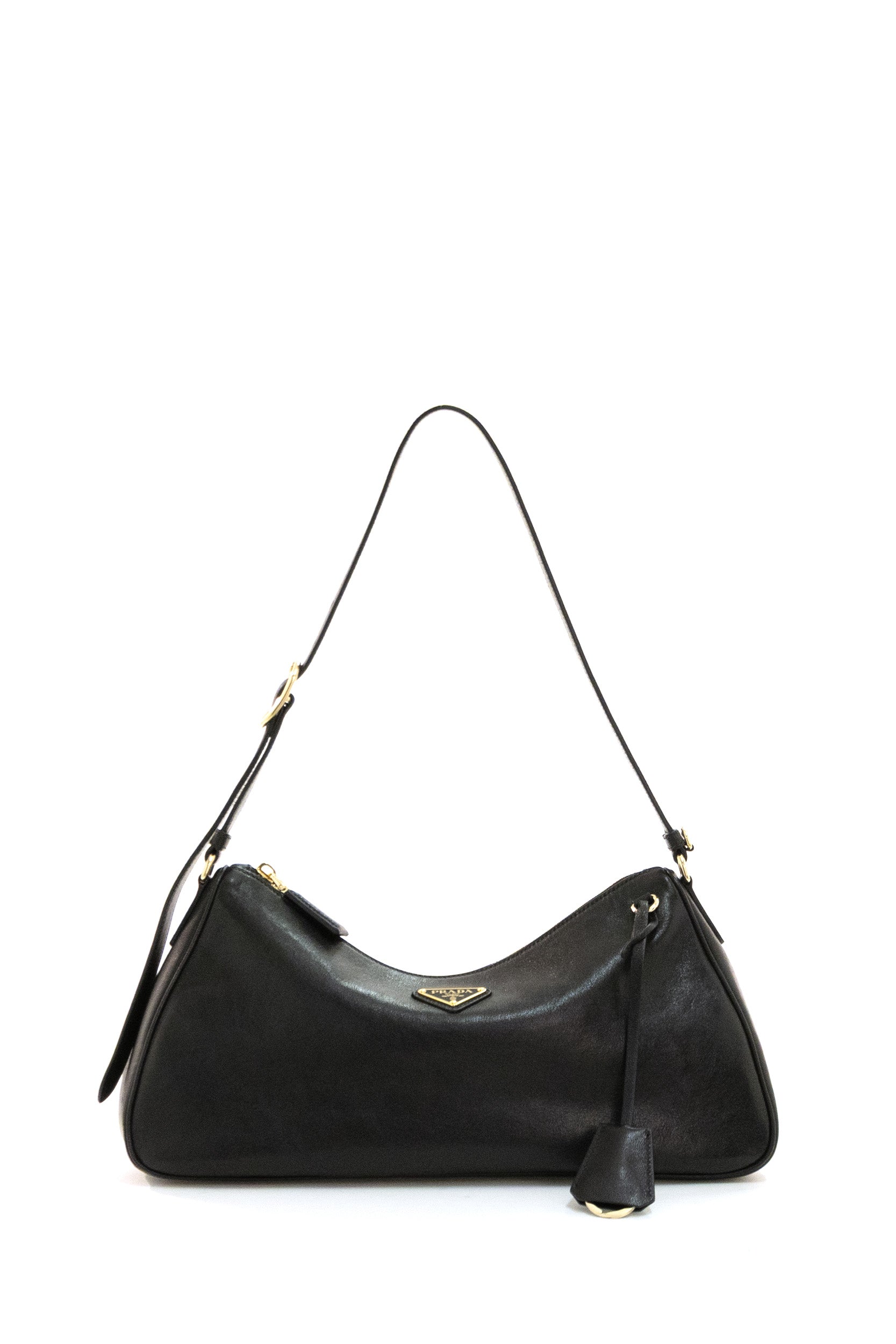 Borsa a Spalla Aimée Large in Pelle<BR/> 1BC303 2ZUC F0002 PRADA