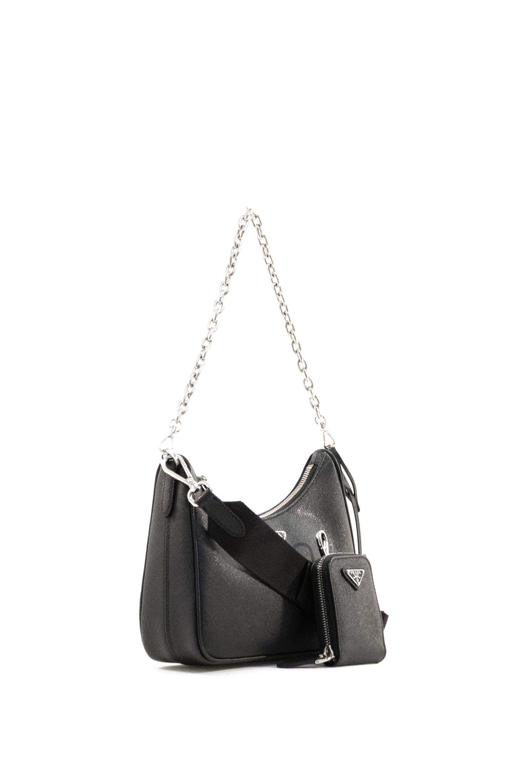 Borsa a spalla Prada Re-Edition 2005 in Saffiano di colore nero<BR/> 1BH204 V V2P NZV F0002 PRADA