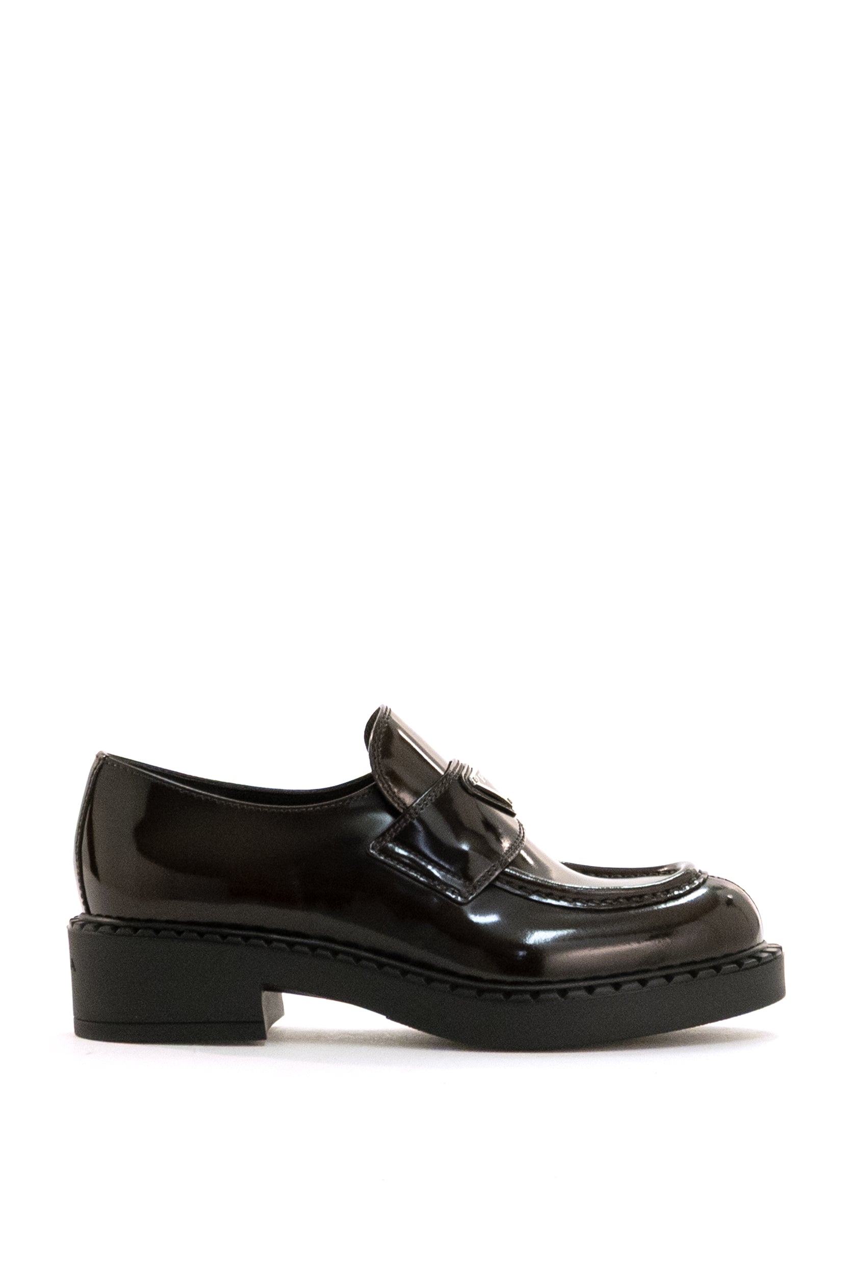 Mocassini Chocolate in pelle spazzolata color marrone<BR/><BR/> 1D246M F G050 X60 F0038 PRADA