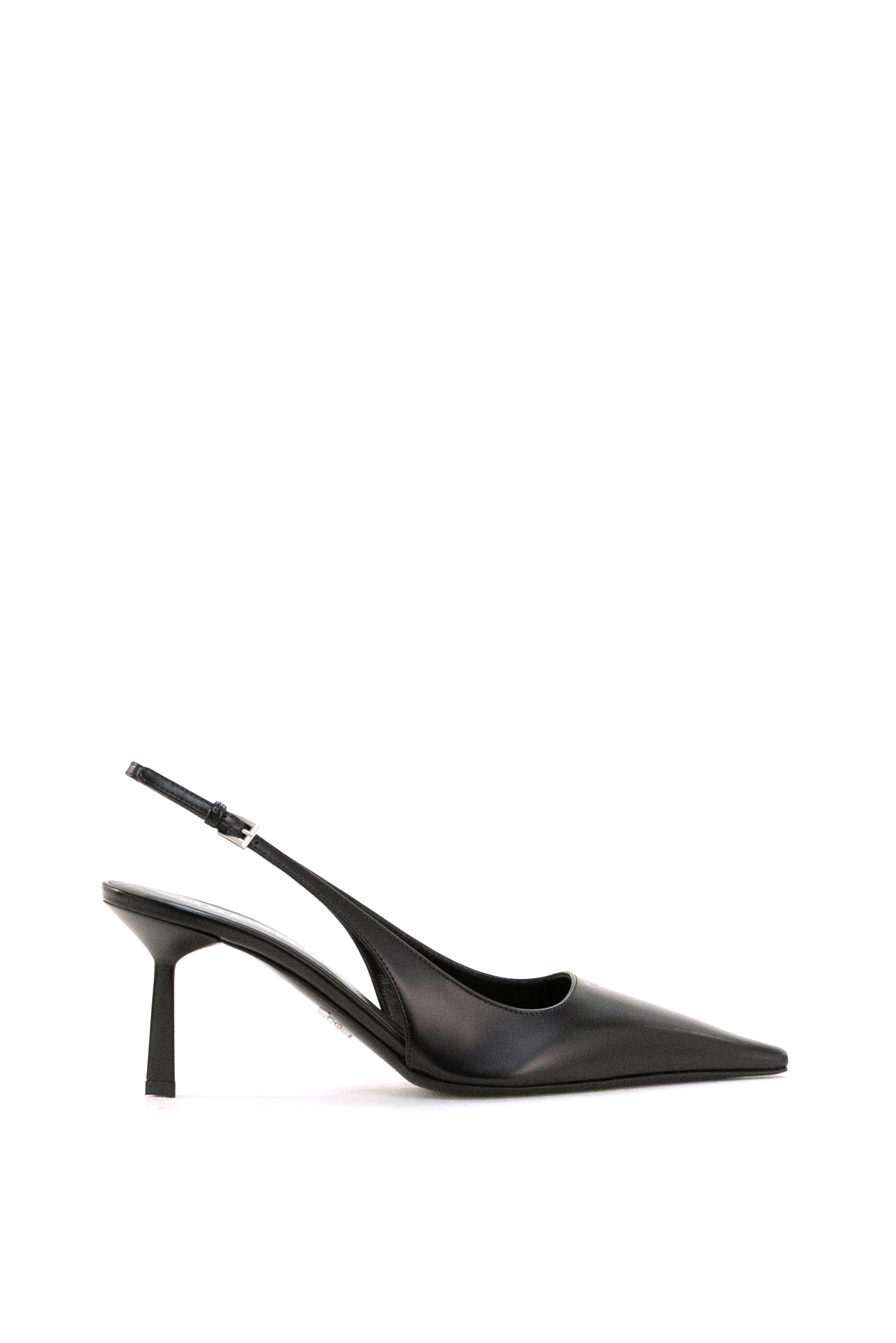 Slingbacks in pelle spazzolata di colore nero<BR/> 1I673O F 075 055 F0002 PRADA
