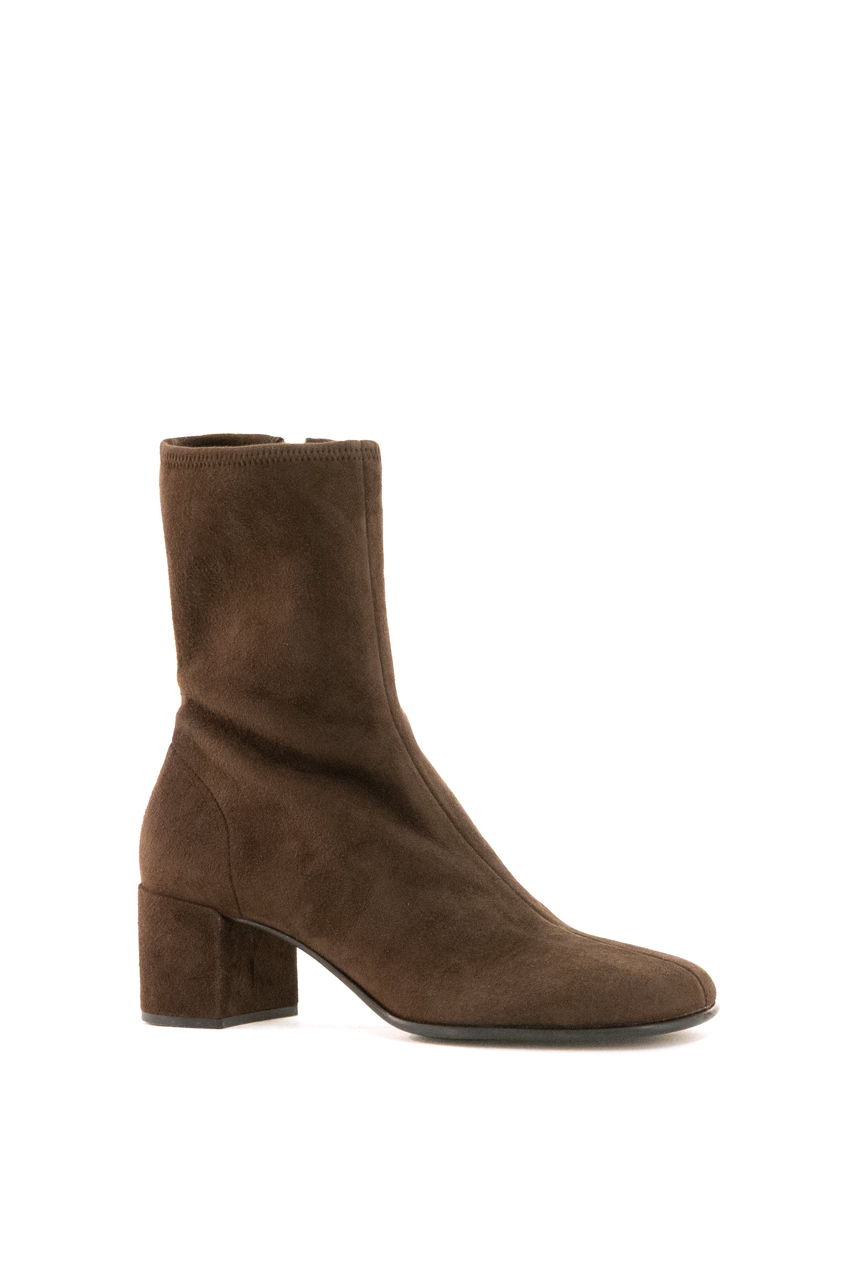 Stivaletti in suede stretch di colore marrone <BR/> 1U233O F 055 L66 F0003 PRADA