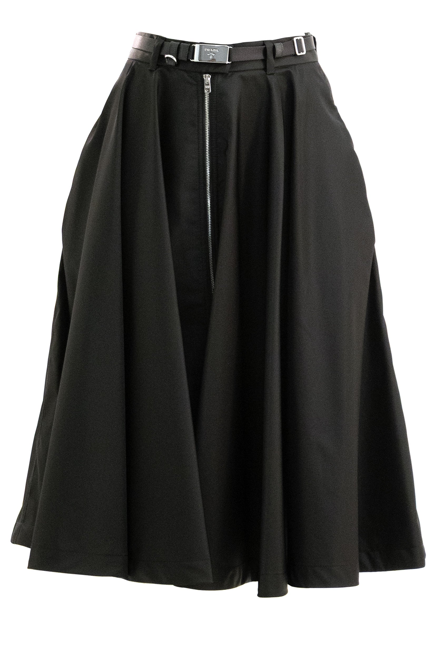 Gonna in Re-Nylon di colore nero<BR/> 21H057 S OOO 1WQ8 F0002 PRADA