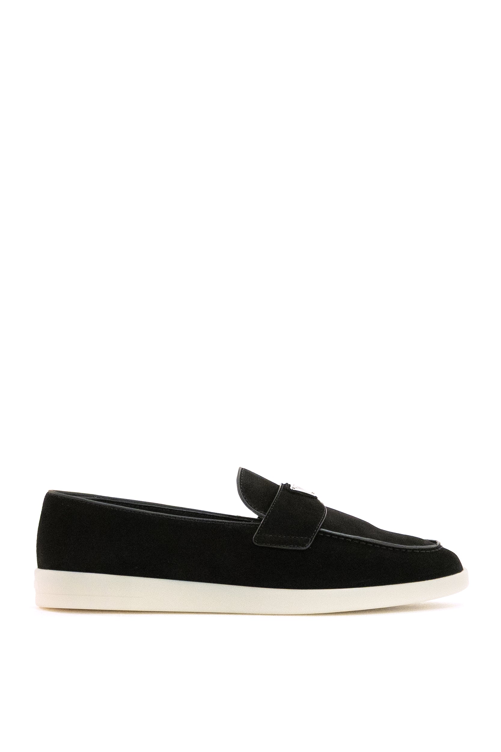 Mocassini in suede di colore nero<BR/> 2DG124 F G001 103 F0632 PRADA