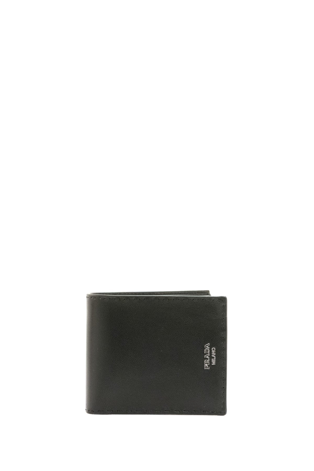 PRADA Portafoglio in pelle anticata di colore nero