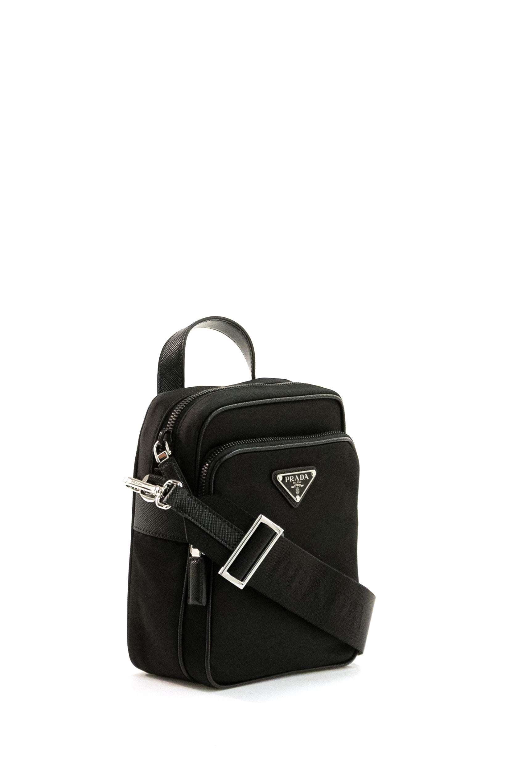 Borsa a tracolla in Re-Nylon di colore nero<BR/> 2VH211 V XOO 2DMH F0002 PRADA