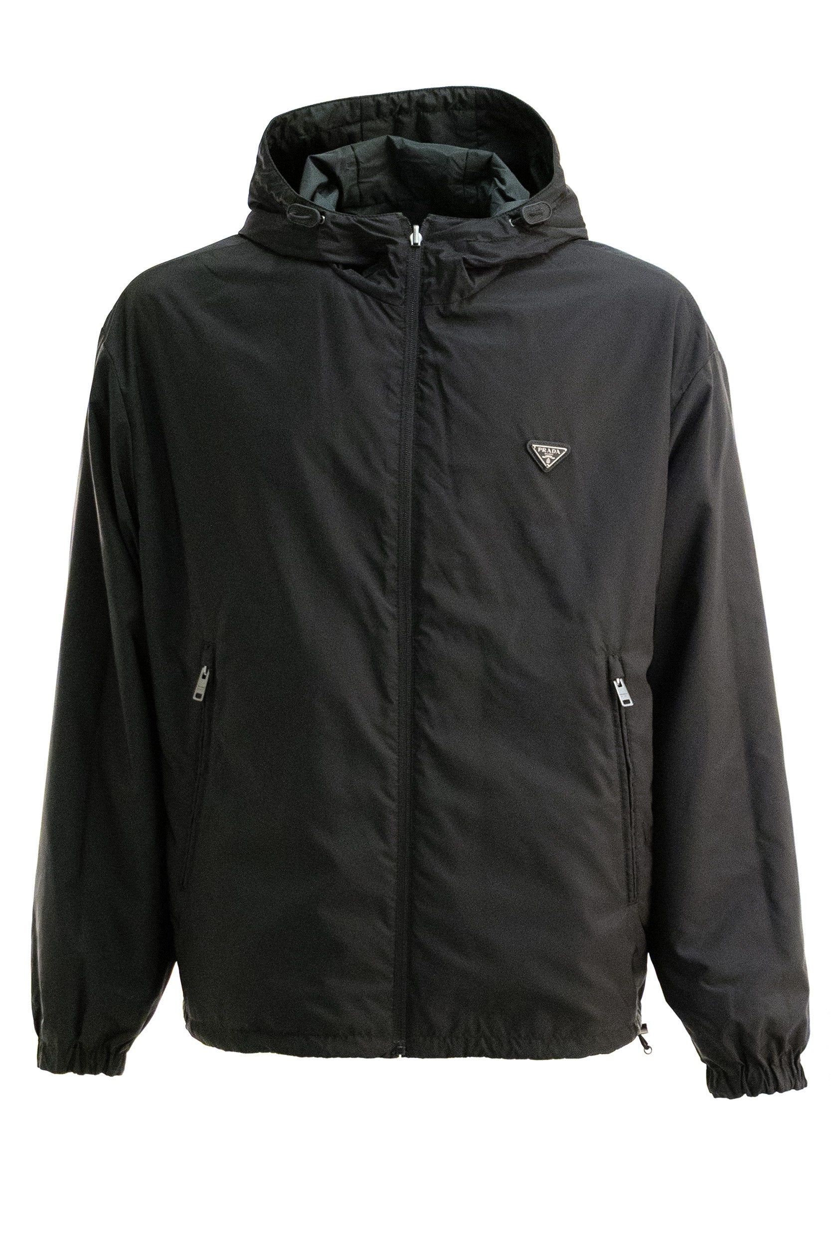 Giacca a vento reversibile in Re-Nylon di colore verde<BR/> SGD108 S OOO 6410 F0G9W PRADA