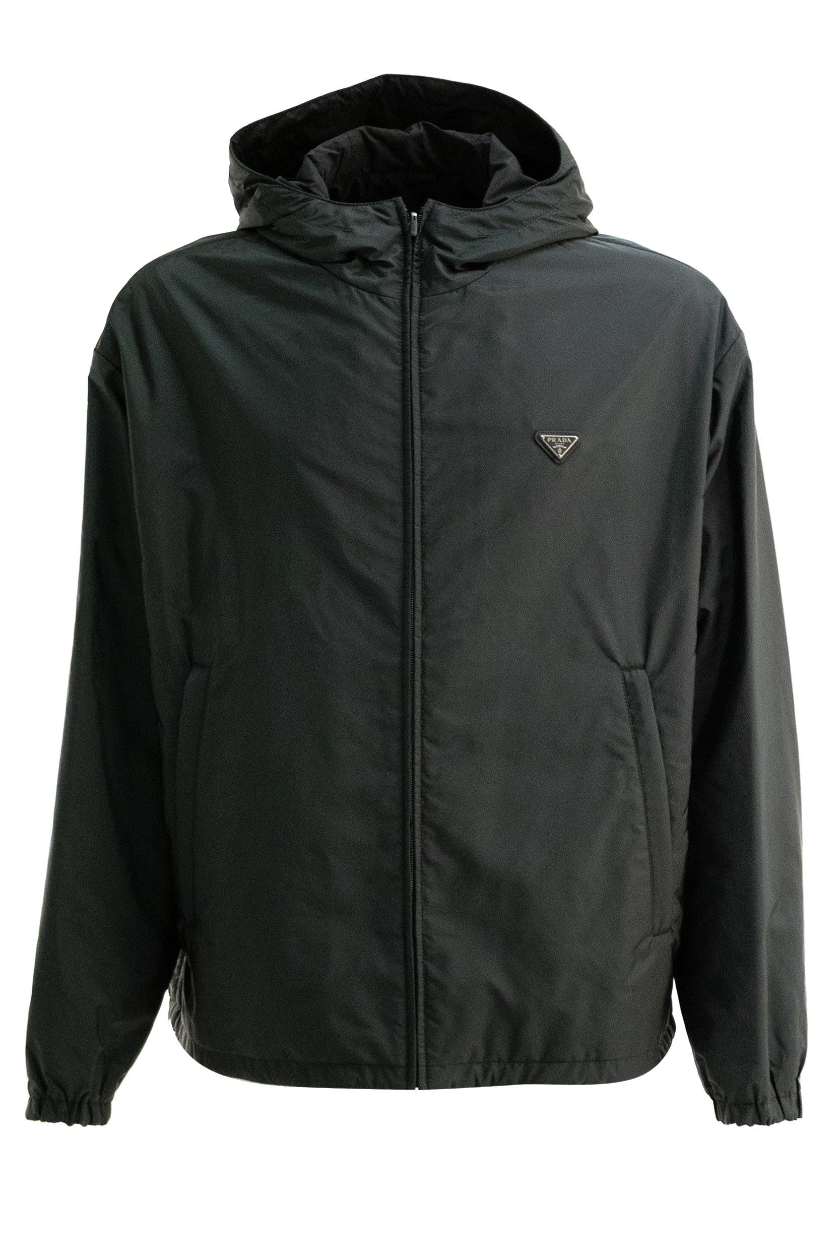 Giacca a vento reversibile in Re-Nylon di colore verde<BR/> SGD108 S OOO 6410 F0G9W PRADA