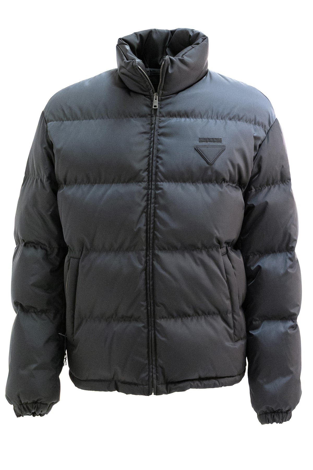 PRADA Piumino in nylon di colore grigio scuro