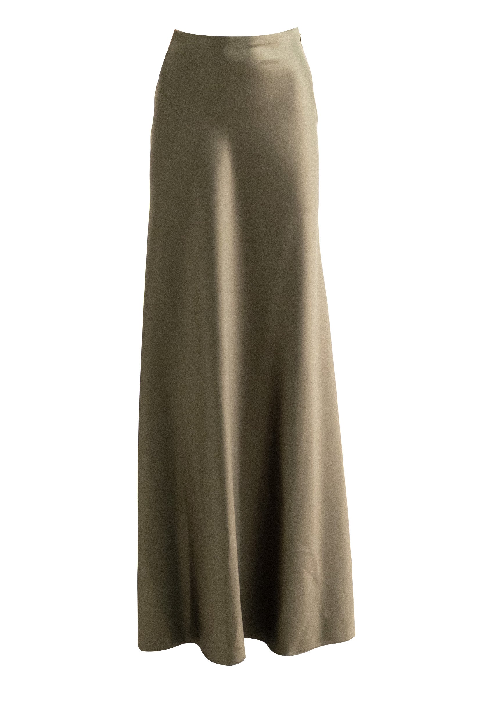 Gonna lunga in raso color verde oliva<BR/> 290P24112004 PORCINI RALPH LAUREN